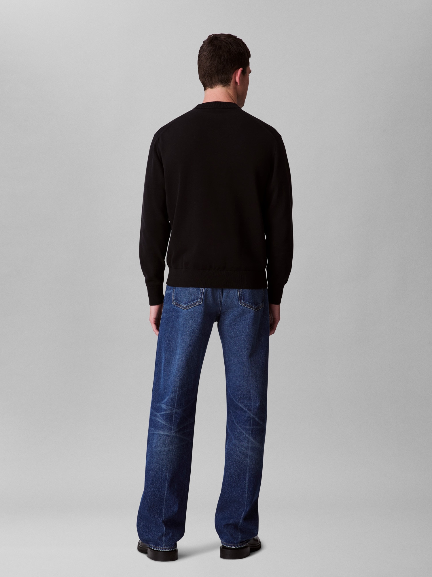 Calvin Klein Jeans Strickpullover »LS EZ COTTON CREWNK SWEATER 12GG«, Mit Rundhalsausschnitt