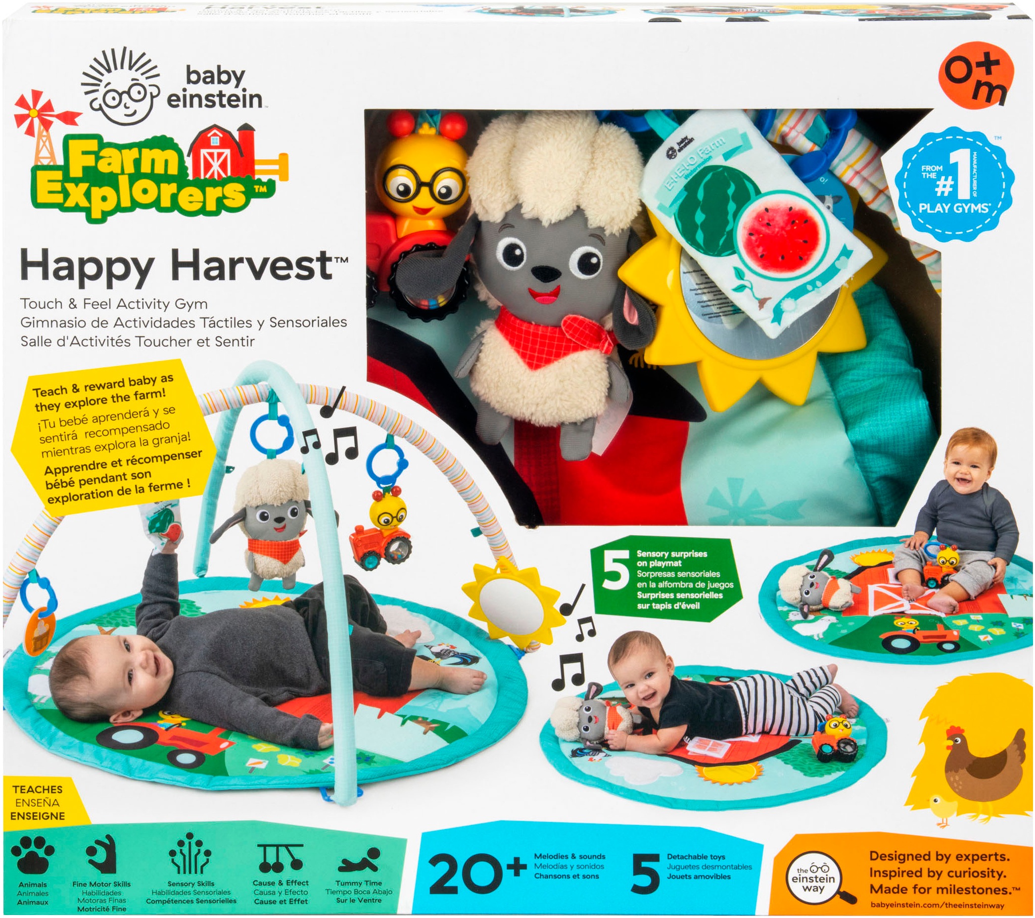 Baby Einstein Spielbogen »Happy Harvest Touch & Feel Activity Gym«, mit Soundeffekt