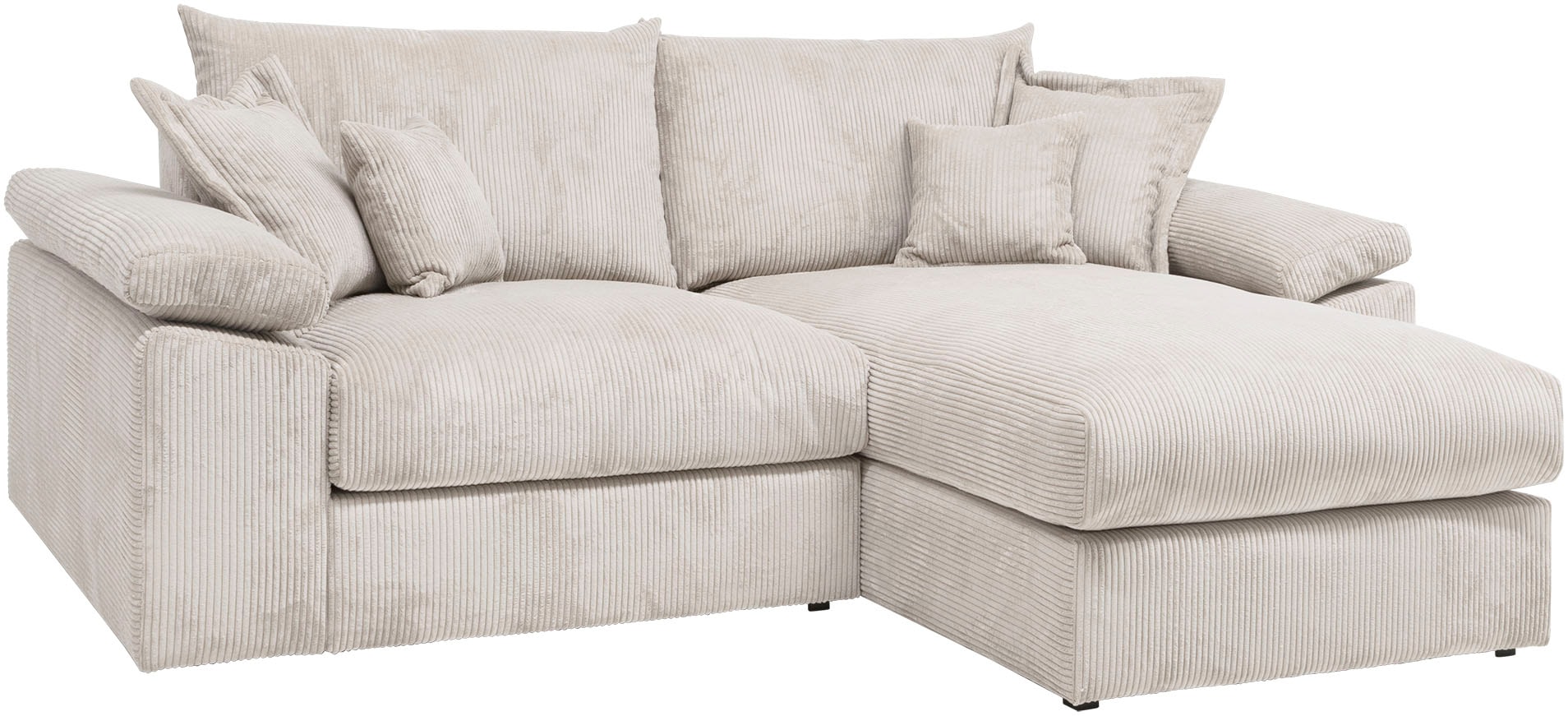 Home affaire Ecksofa »Soft&Cosy XL L-Form - Breite 246 cm«, Mega-Sofa, in Cord, Federkern-Polsterung