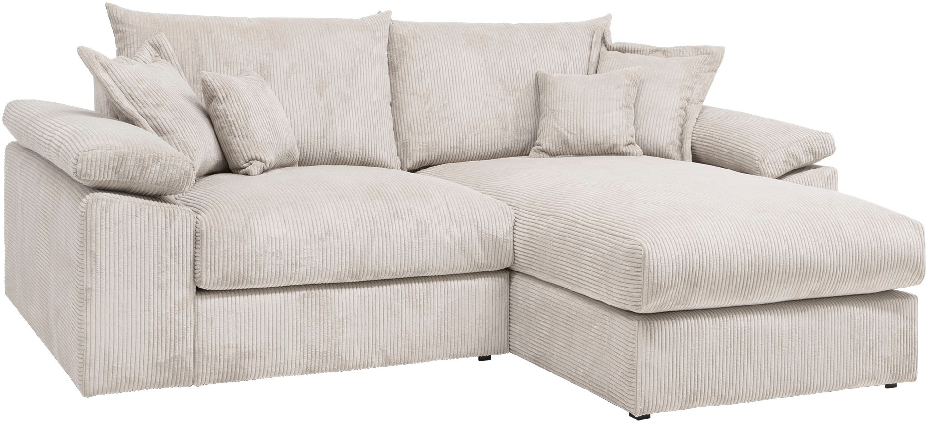 Home affaire Ecksofa "Soft&Cosy XL L-Form - Breite 246 cm", Mega-Sofa, Cord günstig online kaufen
