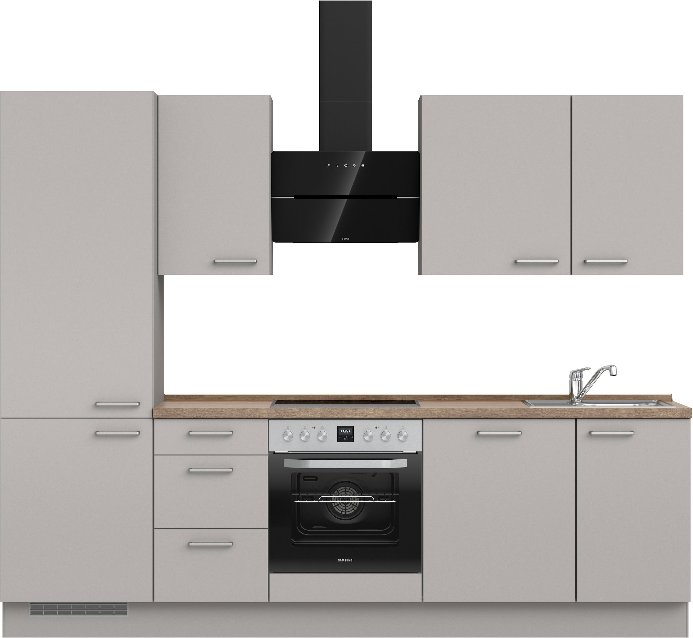 nobilia ""Touch II", NEU: individuell anpassbar mit gratis Profi-Beratung" vormontiert, Breite 270 cm, Ausrichtung wählbar, wahlw. mit E-Geräten