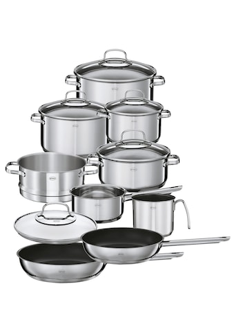 Topf-Set »ELEGANCE«, Edelstahl 18/10, (Set, 14 tlg., Bratentopf 20cm, Kochtopf...