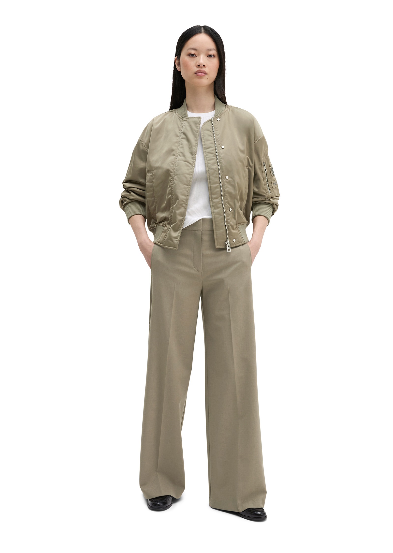Marc O'Polo Outdoorjacke »aus recyceltem Polyester-Twill« ohne Kapuze