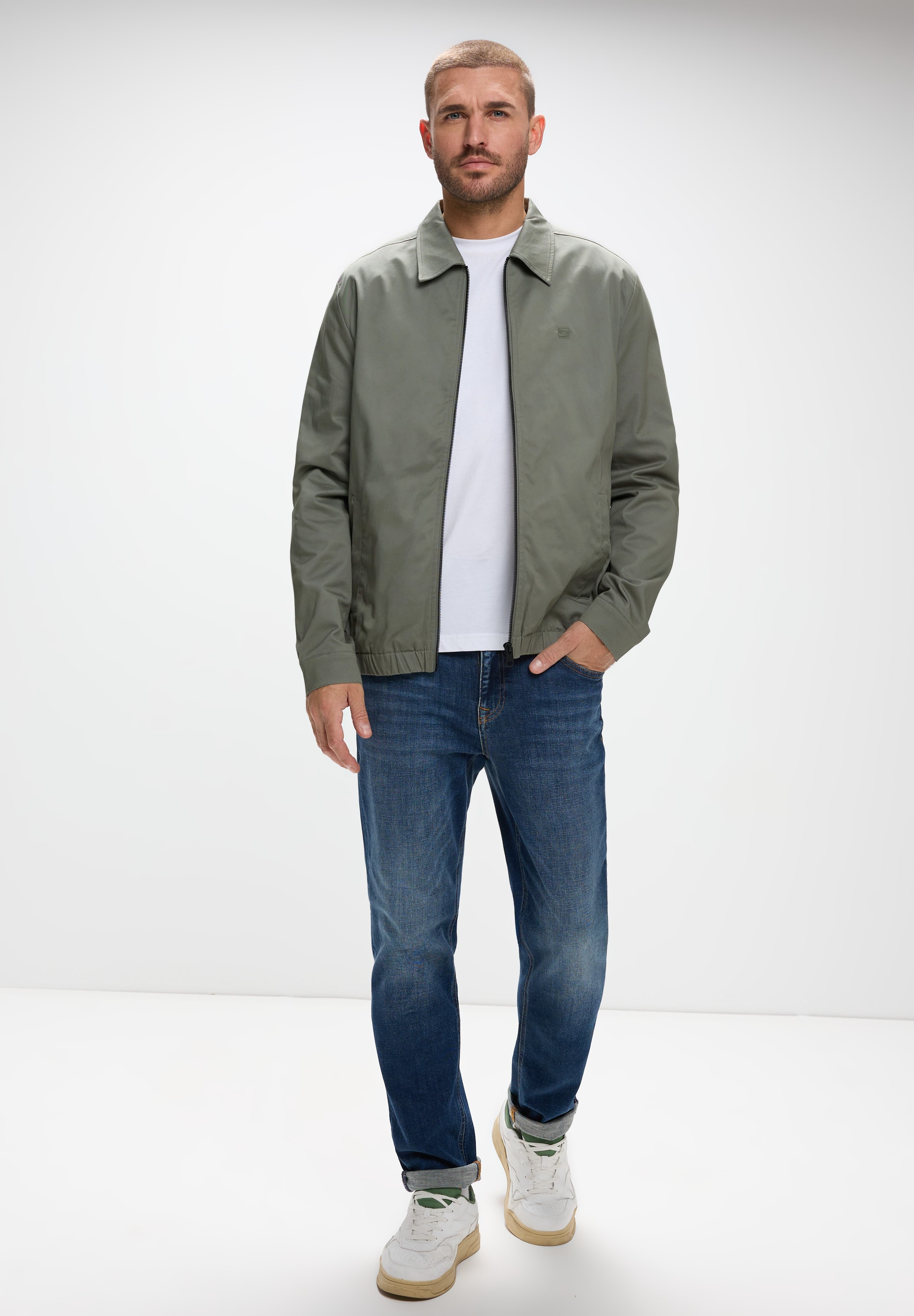 STREET ONE MEN Blouson ohne Kapuze aus Baumwolle mit Stretchanteil