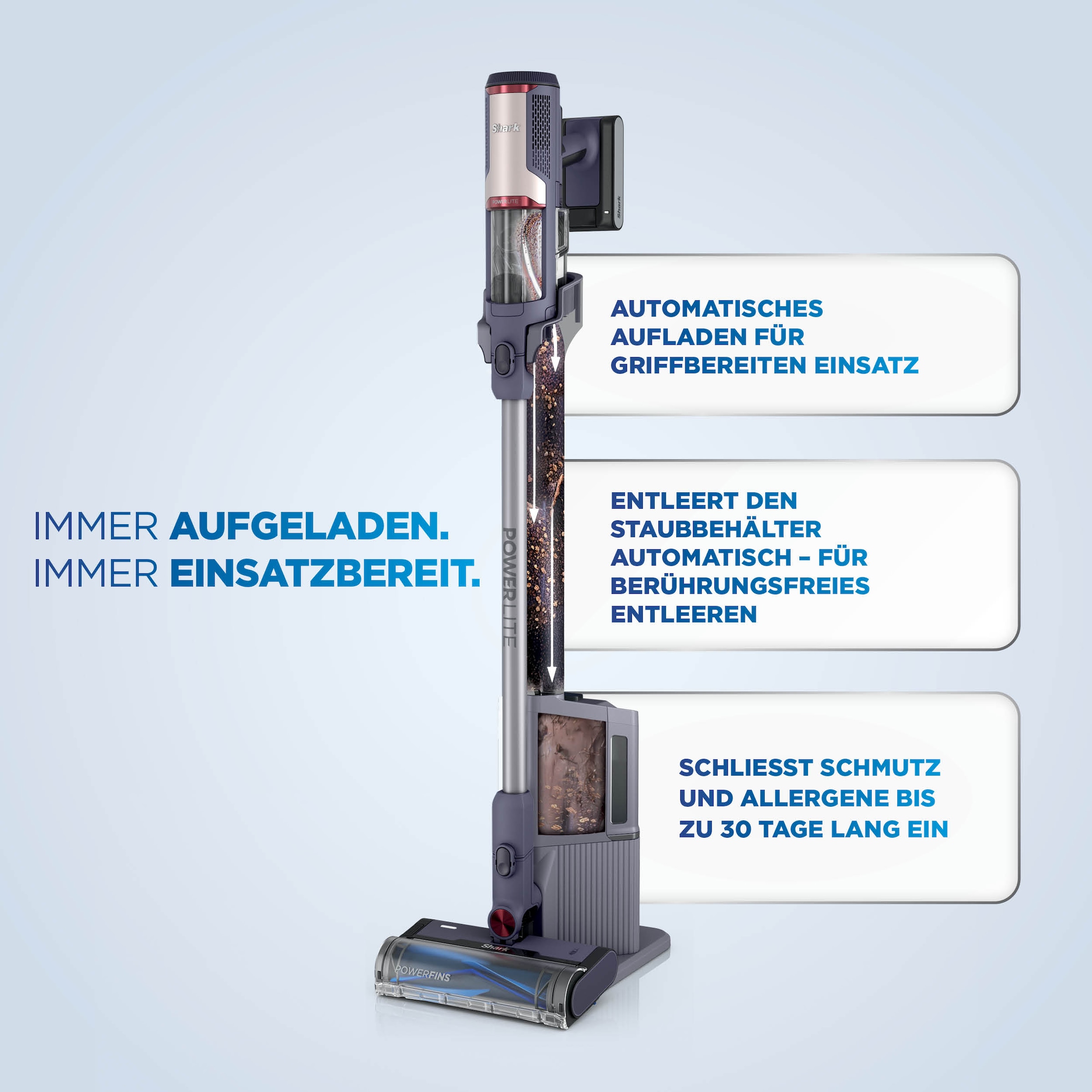 Shark Akku-Hand-und Stielstaubsauger »Shark PowerLite Clean & Empty, Akku-Staubsauger für Tierhaare«