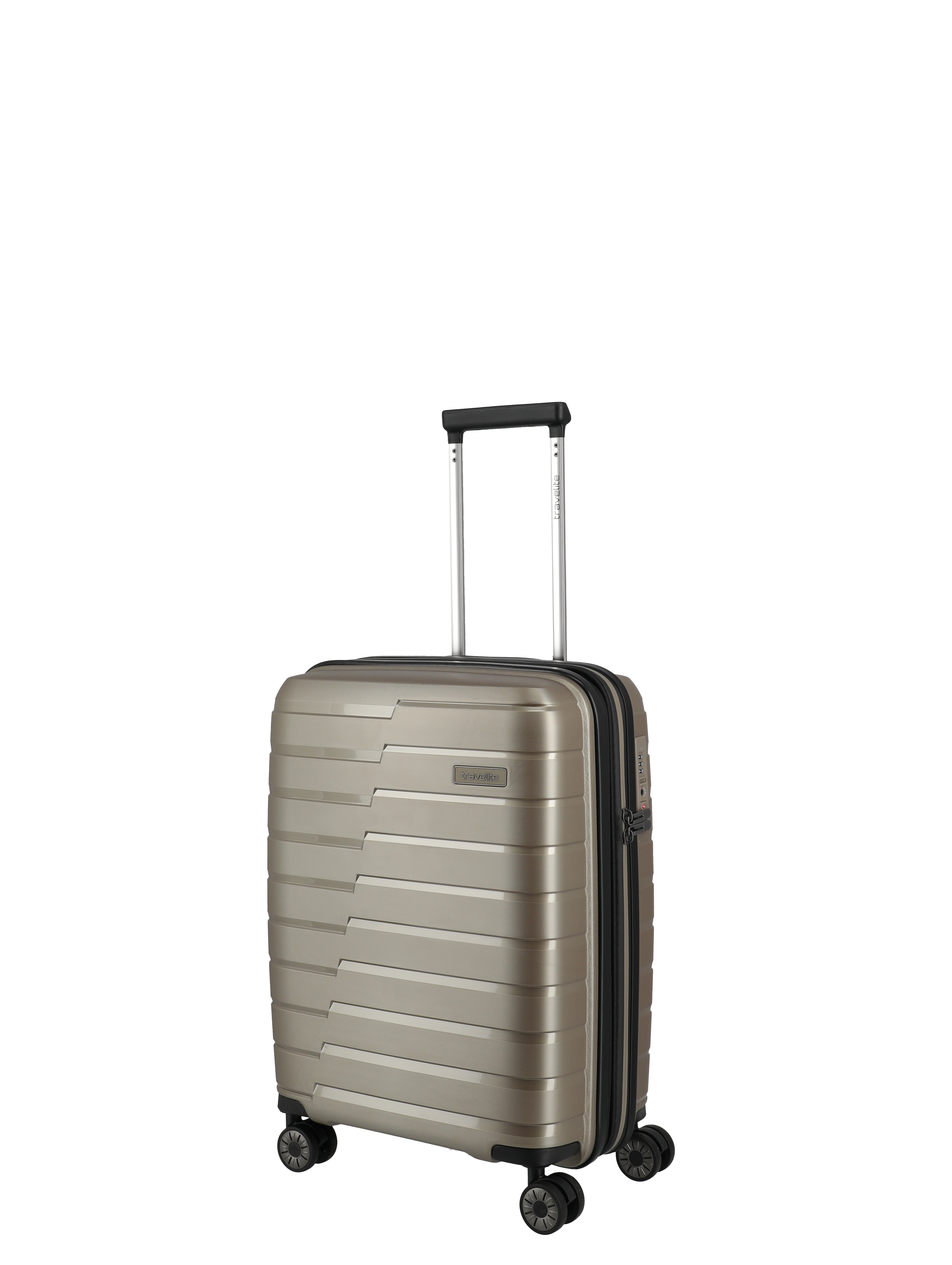 travelite "AIR BASE Reisekoffer Hartschale" 43 l 4 Rollen widerstandsfähiges Material und cleverer Innenaufteilung