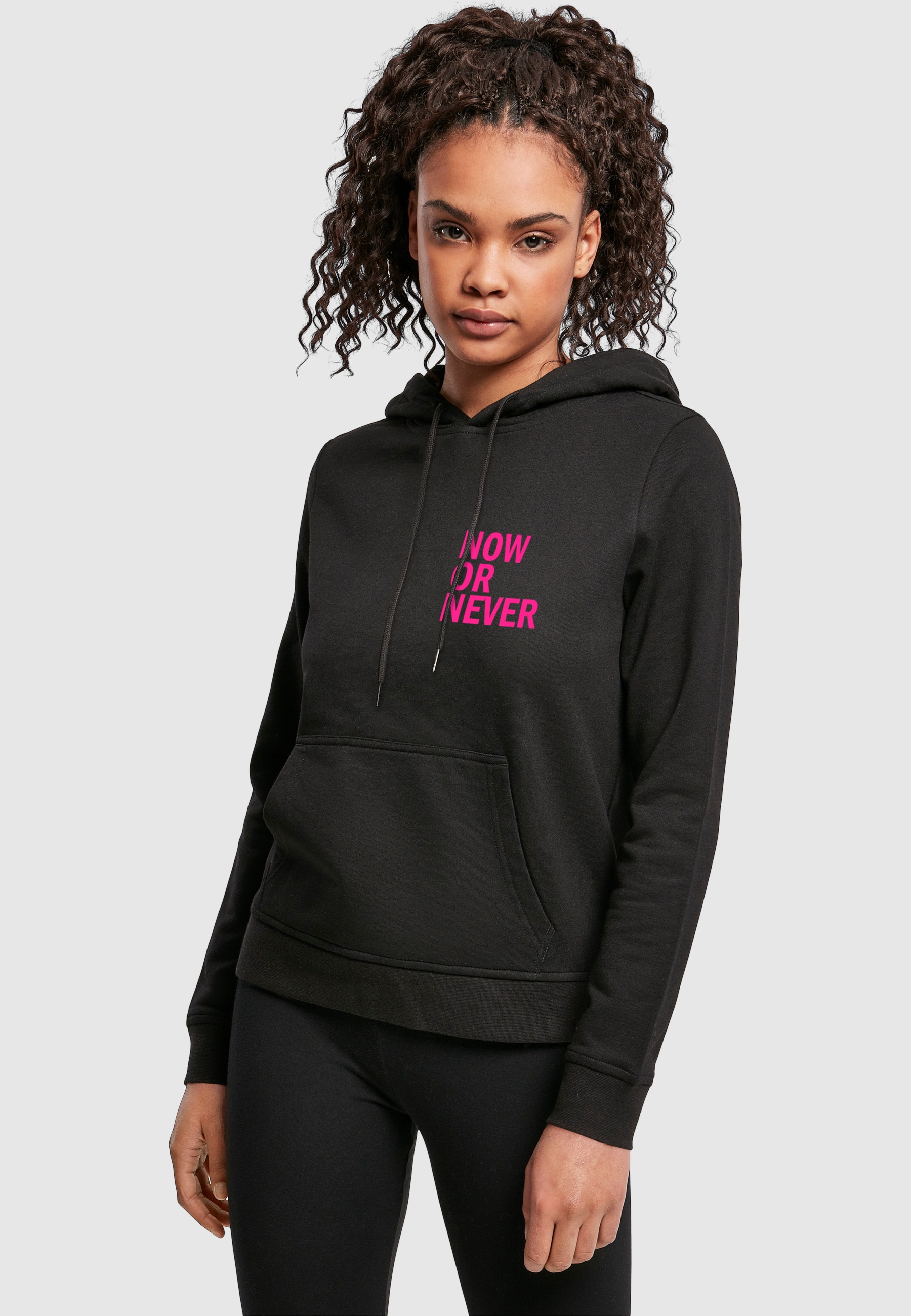 Thumbnail - Merchcode Kapuzensweatshirt "Merchcode Damen Ladies Now Or Never Basic Hoody"