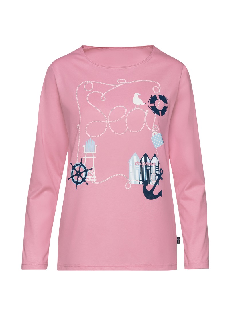 Trigema Schlafanzug "TRIGEMA Pyjama Oberteil mit maritimem Printmotiv" 1 St günstig online kaufen