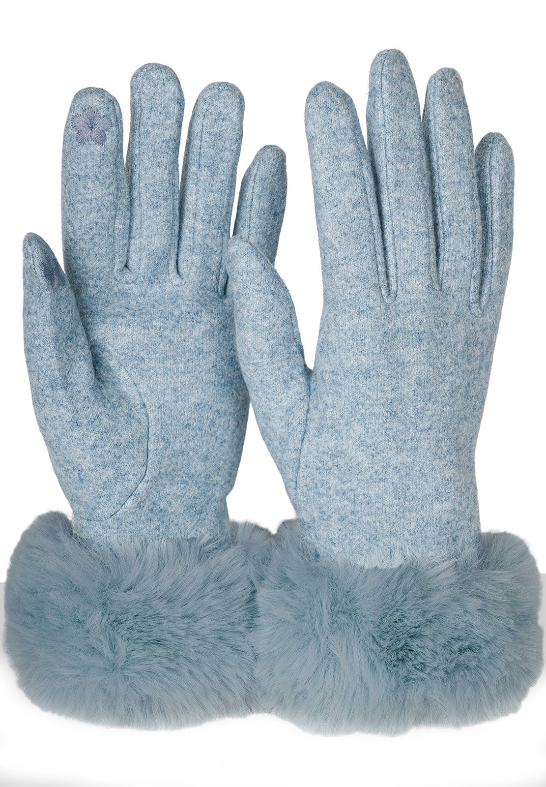 styleBREAKER Fleecehandschuhe "Touchscreen Handschuhe mit Kunstfell" 1 Stk.