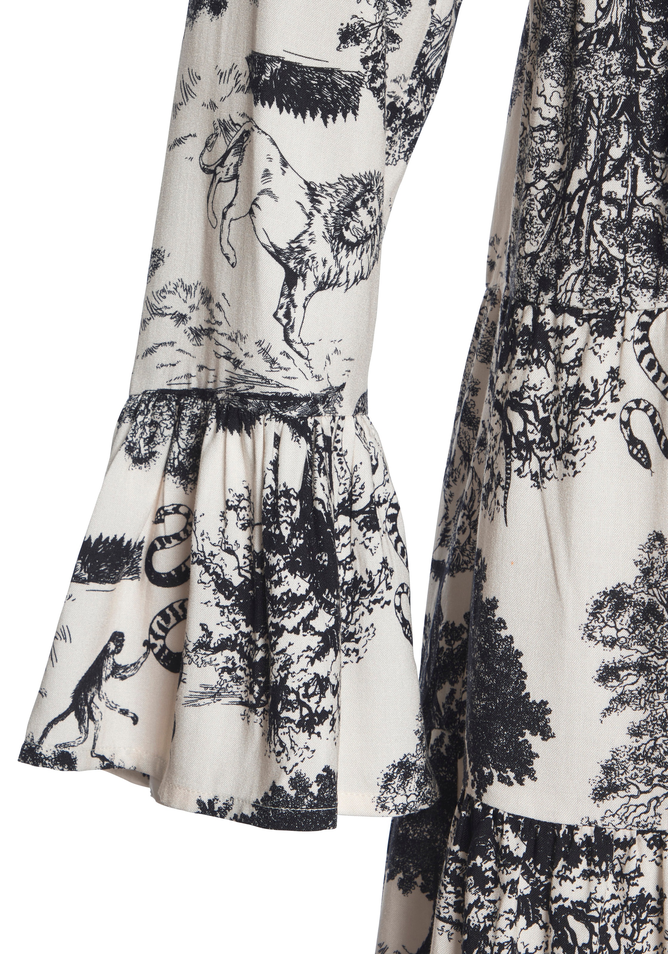 LASCANA Strandkleid mit Alloverdruck, Tunika, Blusenkleid aus Viskose