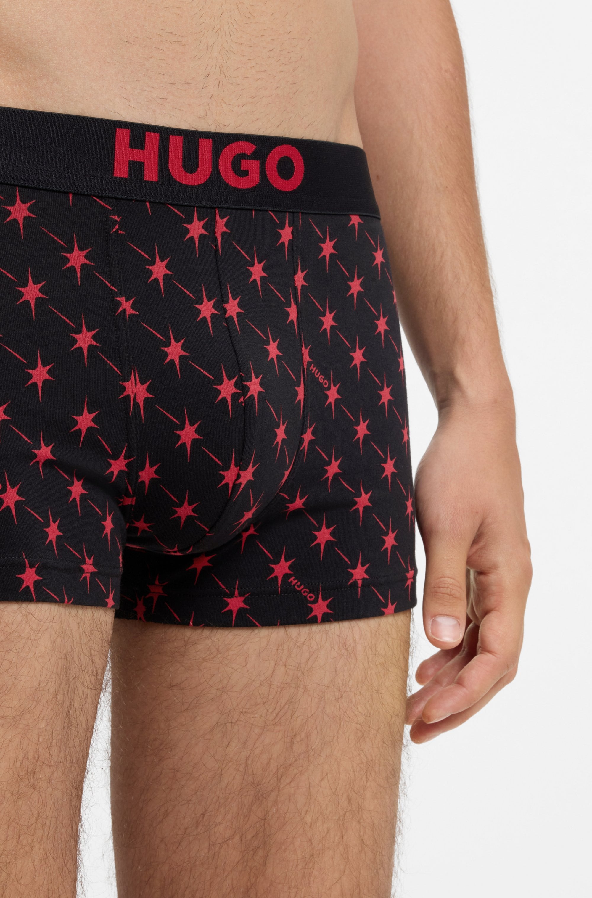 HUGO Underwear Trunk »TRIPLET GIFT SET« 3 Stk. aus Stretch-Baumwolle mit kurzem Bein und Logo-Bund