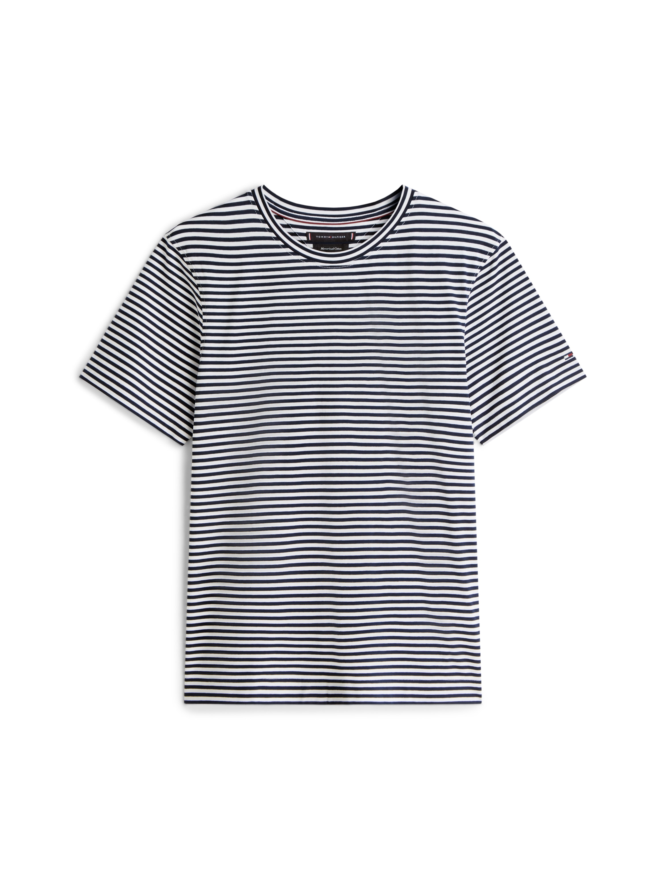 Tommy Hilfiger T-Shirt »DC MERCERIZED STRIPE« softe Premium Baumwolle Merzerisiert