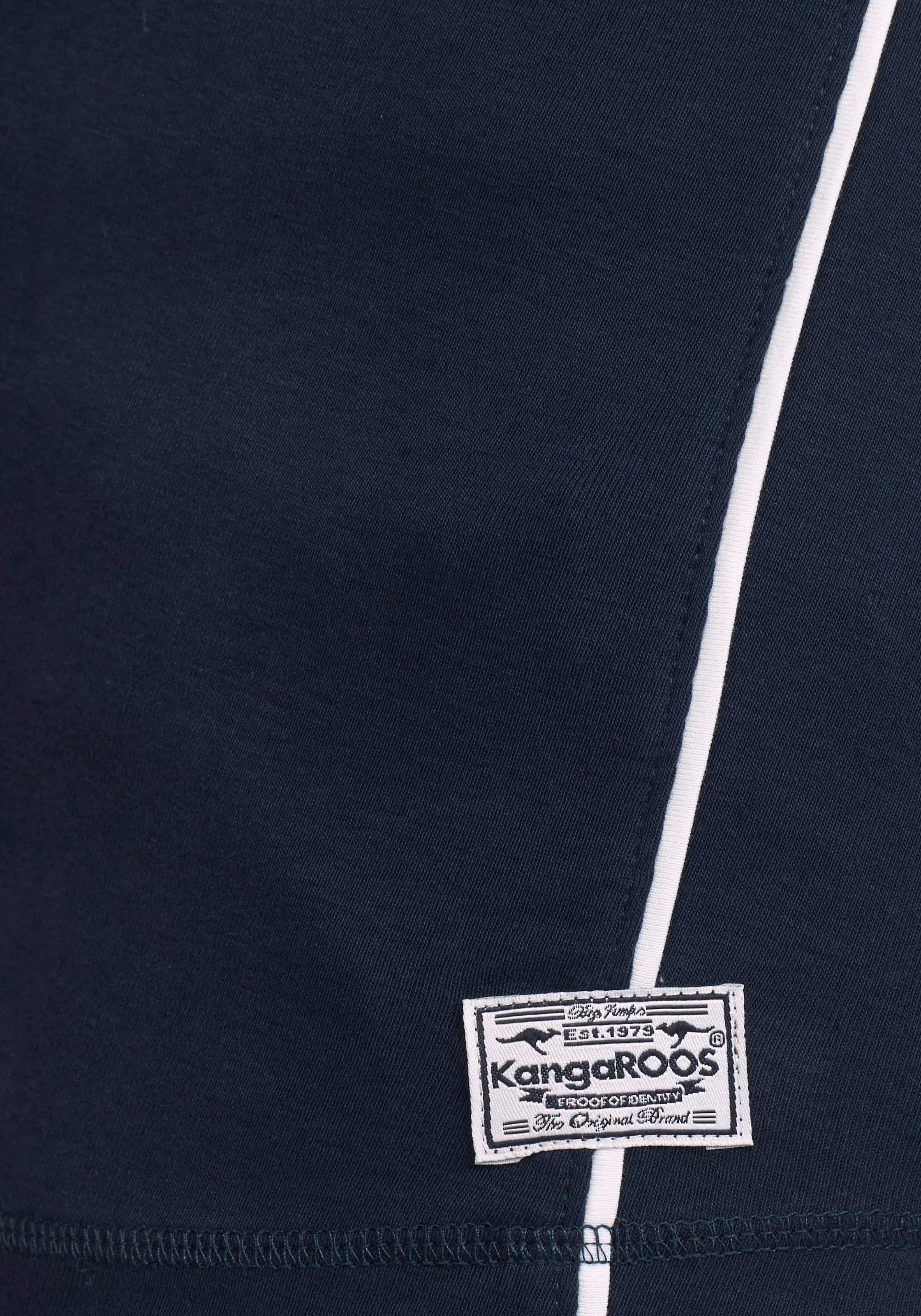 KangaROOS Langarmshirt mit Kontrastpaspelierung vorne | BAUR