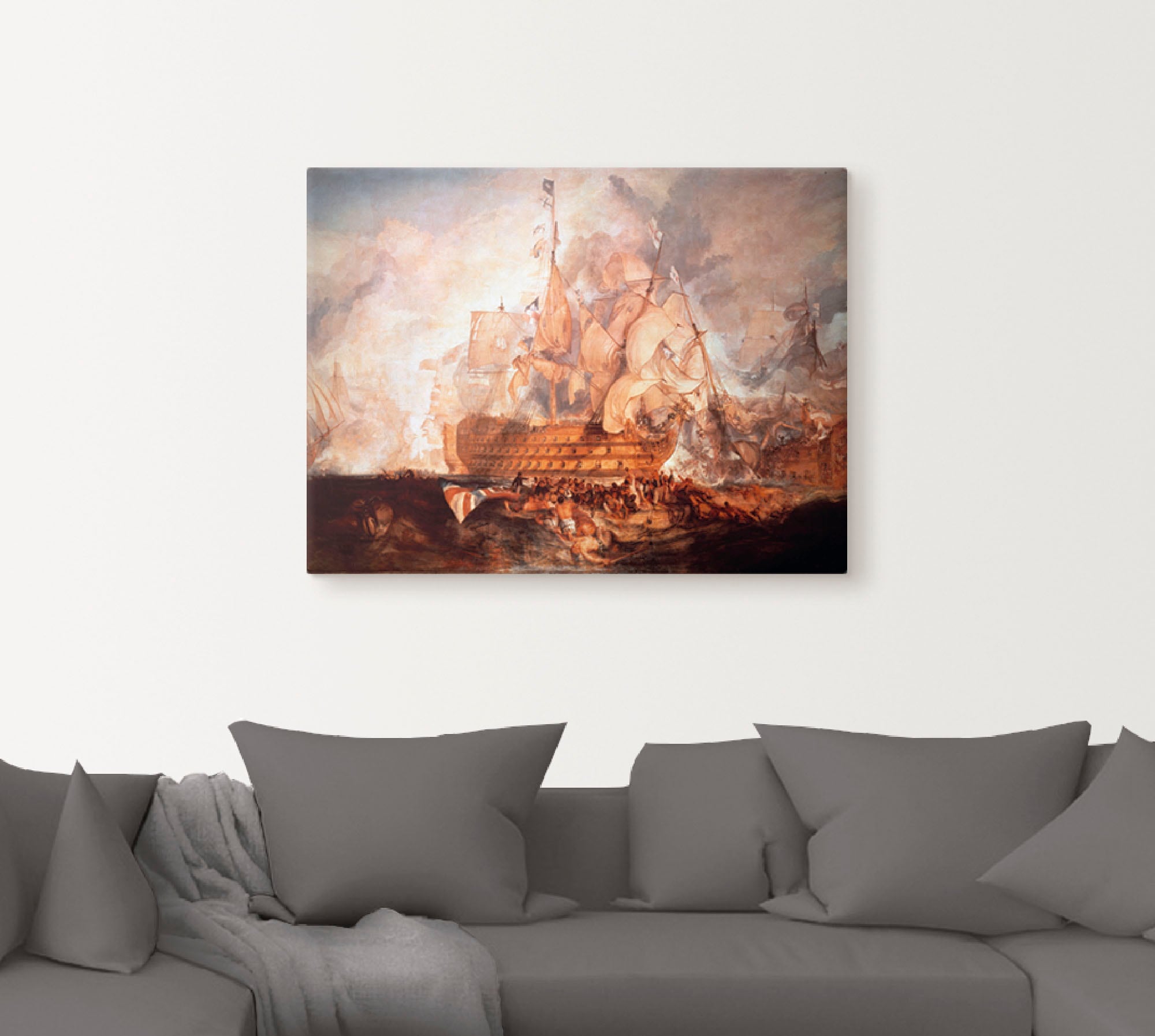 Artland Kunstdruck »Schlacht bei Trafalgar«, Boote & Schiffe, (1 St.), als Leinwandbild, Wandaufkleber oder Poster in versch. Größen
