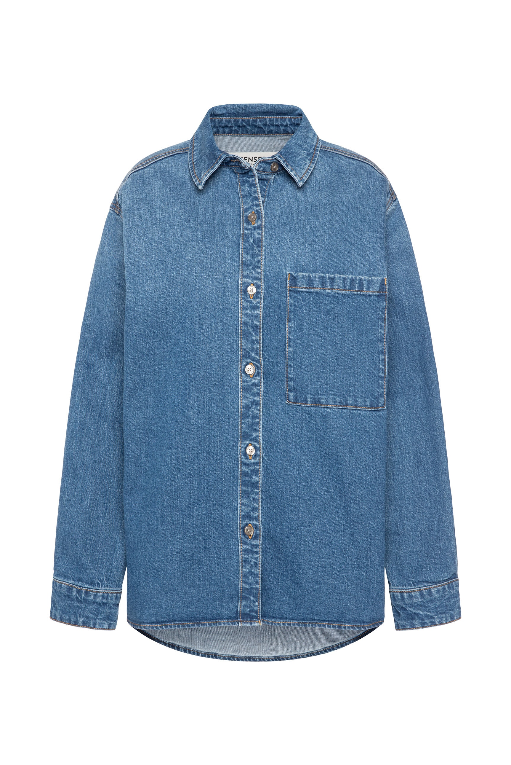 SENSES.THE LABEL Jeansbluse, mit Brusttasche