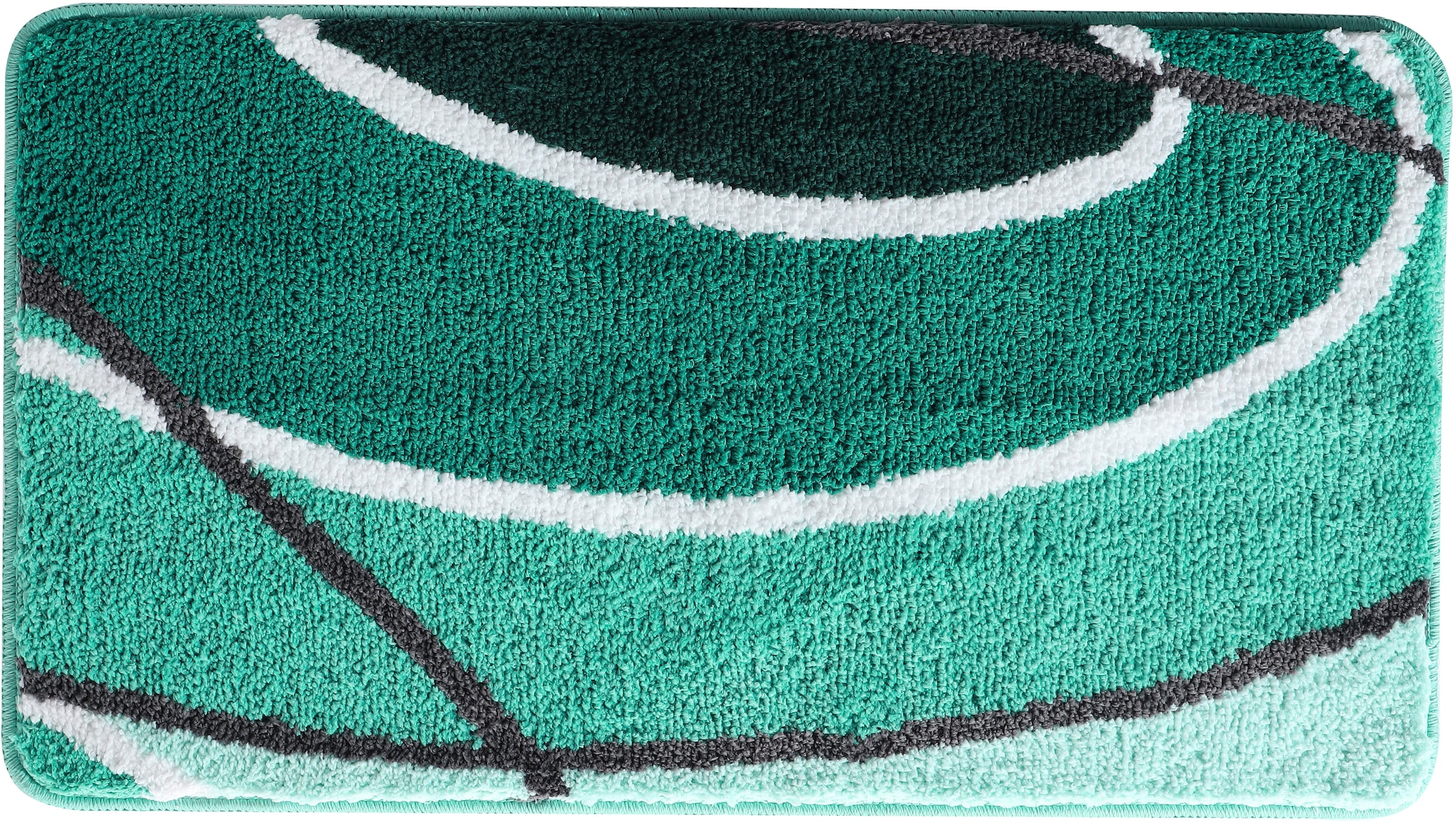 my home Badematte »Juna mit Muster, Badvorleger, Badezimmer Teppich, Duschvorleger«, rutschhemmend beschichtet, strapazierfähig, besonders weich, Design, Badematten, Badteppich
