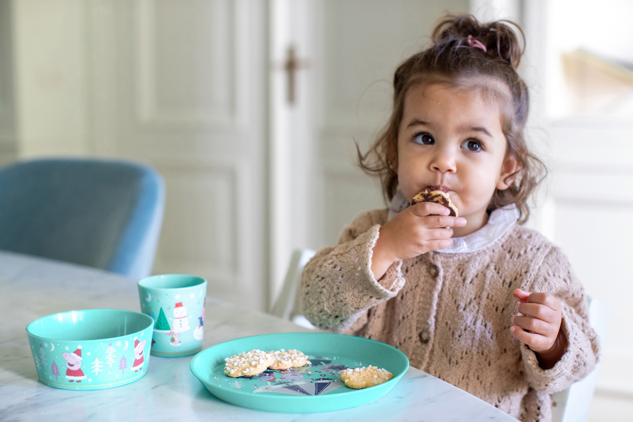 KOZIOL Kindergeschirr-Set "Kleiner Teller + Schale + Becher CONNECT PEPPA P günstig online kaufen