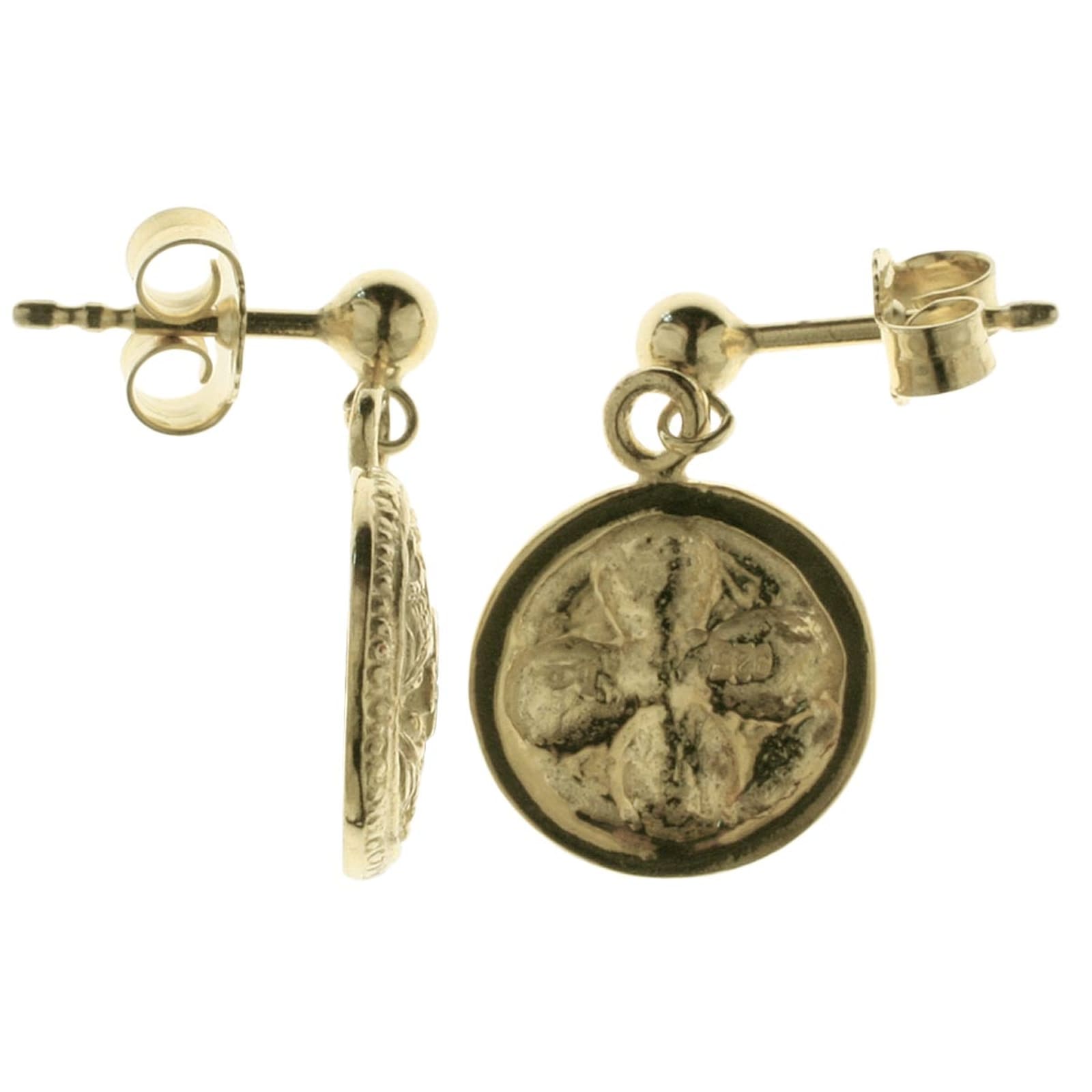 OSTSEE-SCHMUCK Paar Ohrhänger »- Hiddensee 13 mm rund - Gold 333/000 - ,«