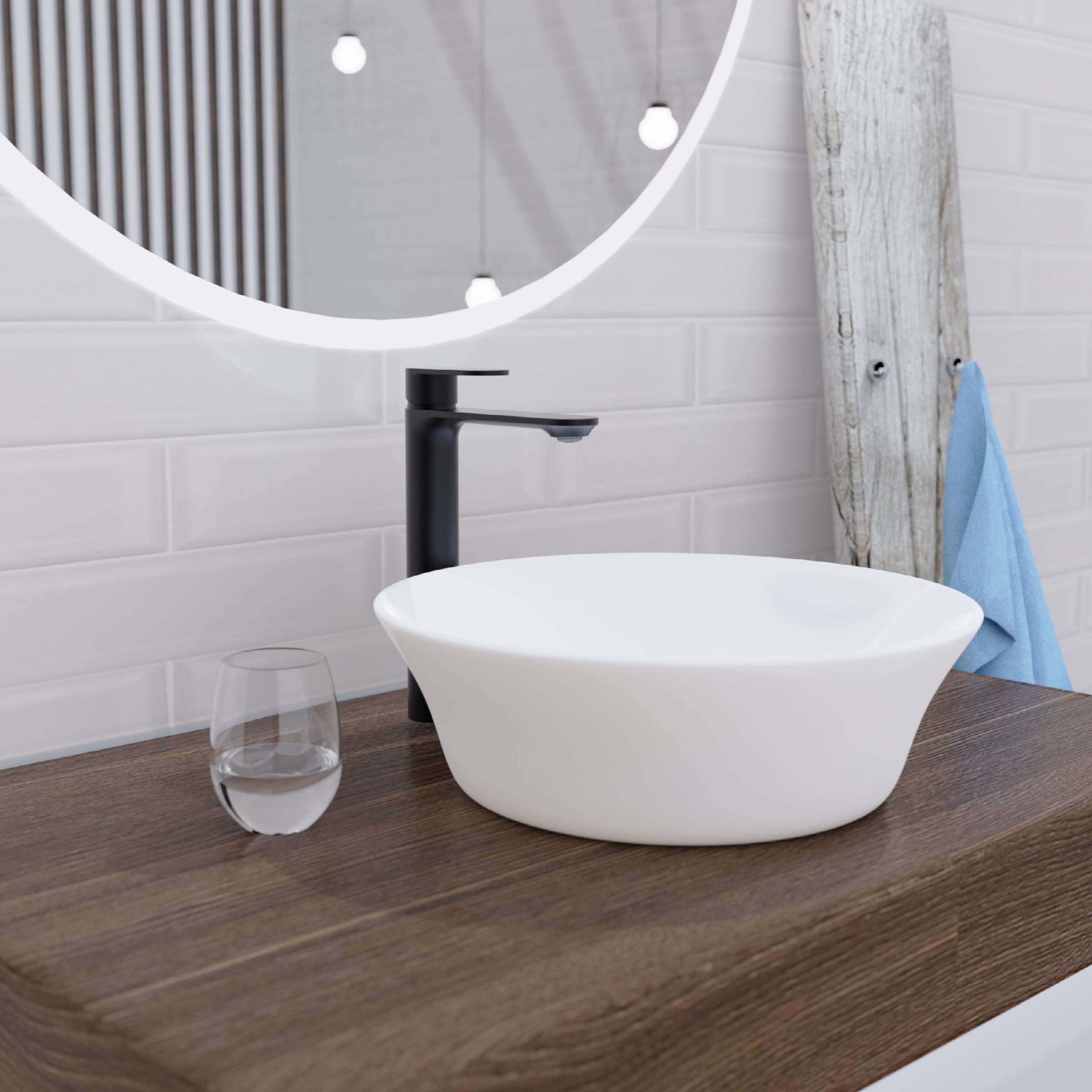 Schütte Waschtischarmatur »MONTANA« Hoher Auslauf Aufsatzwaschbecken Energiesparende Cold-Start-Funktion