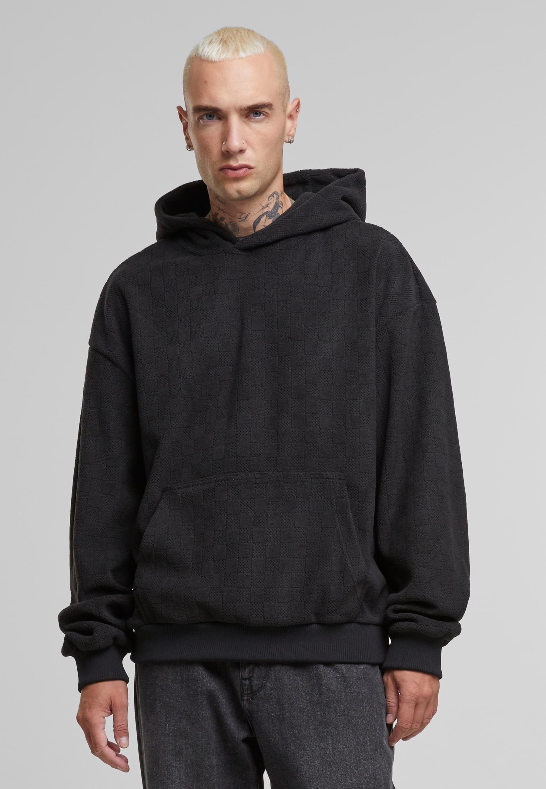 URBAN CLASSICS Kapuzensweatshirt »Urban Classics Jaquard Velvet Suit«, (1 tlg.)