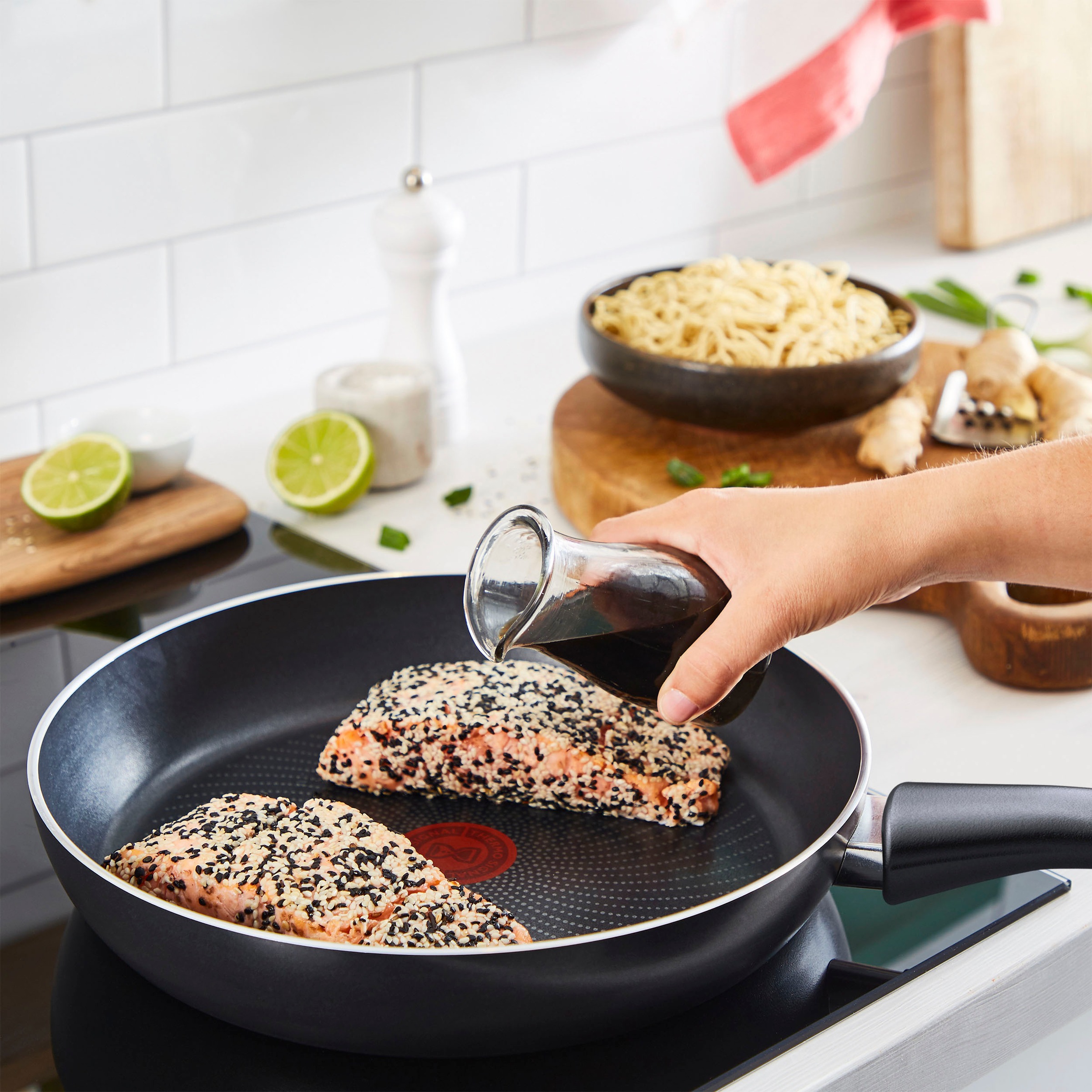 Bratpfanne TEFAL "Generous Cook", schwarz, Ø:32cm, Pfannen, Bratpfanne, Thermo-Signal-Temperaturanzeiger, Induktion 3