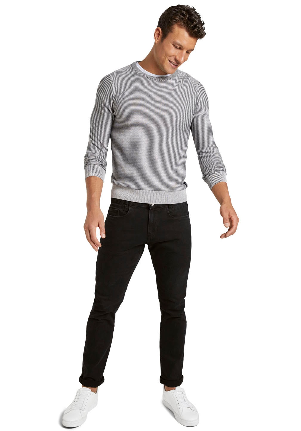 TOM TAILOR Slim-fit-Jeans »TROY«, unifarben