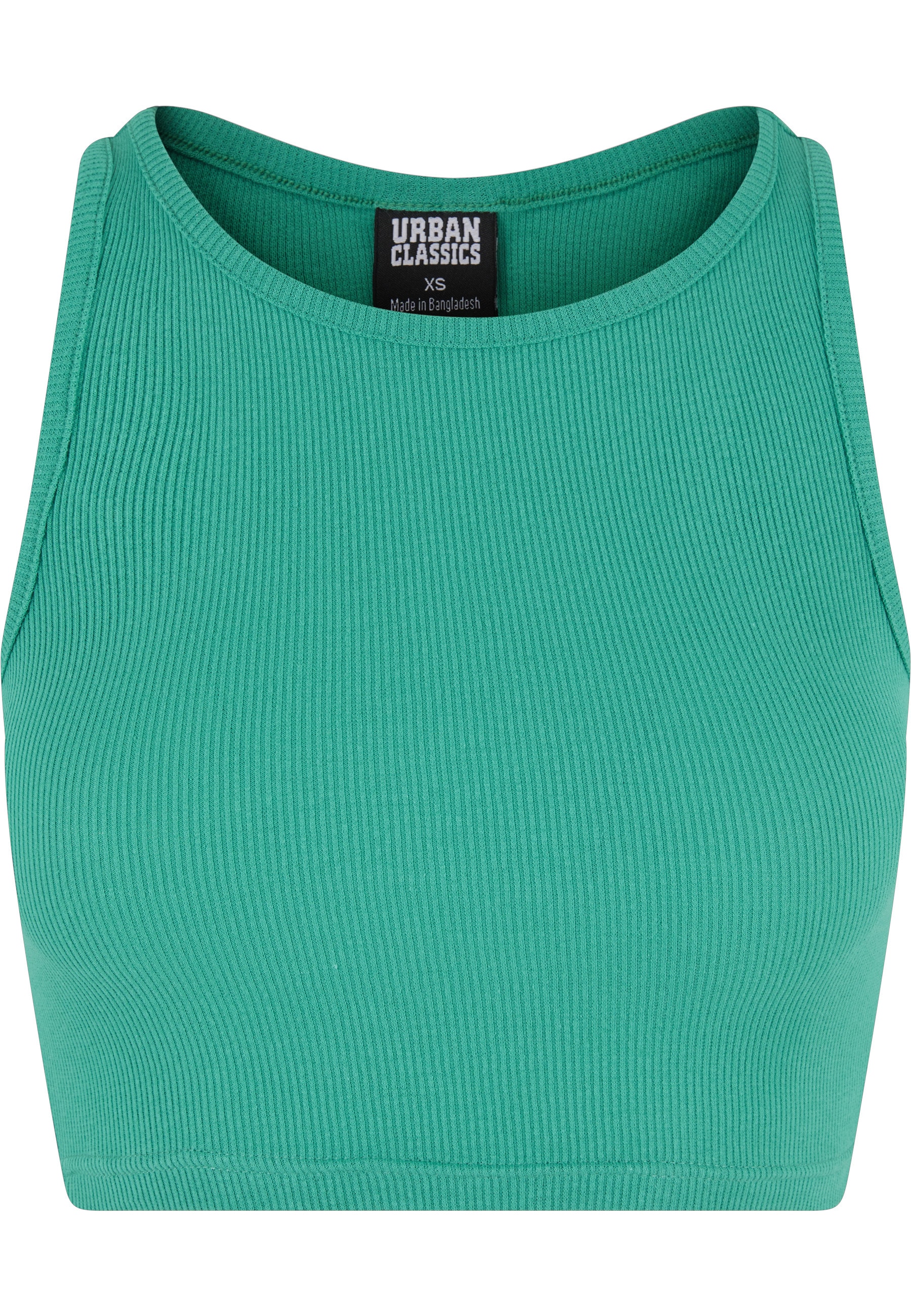 URBAN CLASSICS Muskelshirt "Urban Classics Damen Ladies Cropped Rib Top" 1 Stk.