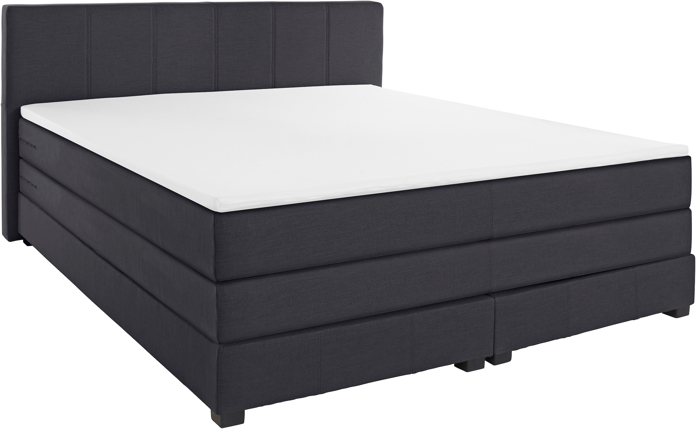 OTTO products Boxspringbett »Peetu«, Taschenfederkern-Matratze, in 4 Breiten und 4 Farben, incl. Topper