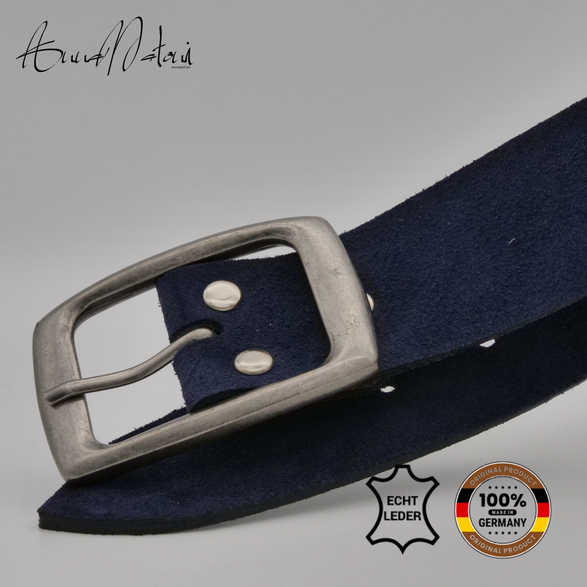 AnnaMatoni Ledergürtel »AnnaMatoni Damen Ledergürtel hochwertiges Velour Leder 3cm echt«