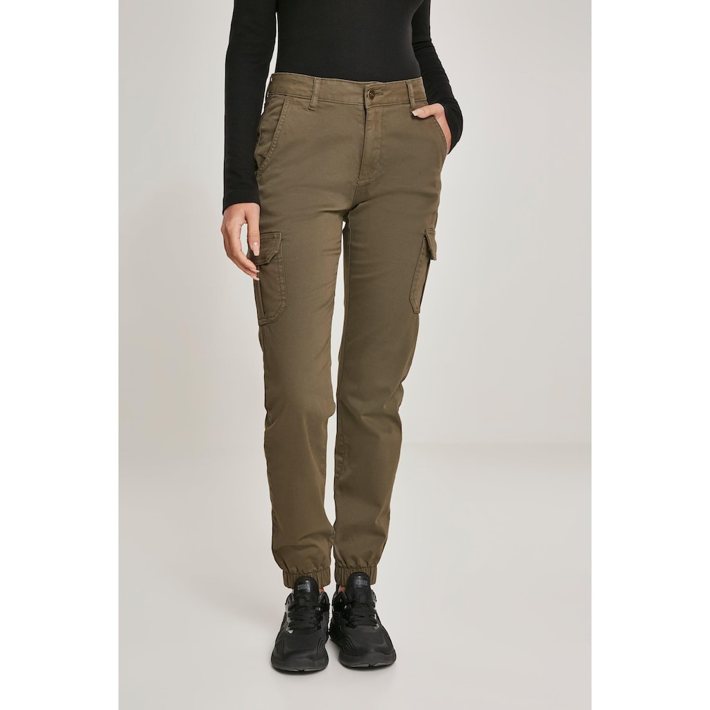 URBAN CLASSICS Cargohose »Urban Classics Damen Ladies High Waist Cargo Pants«, (1 tlg.)