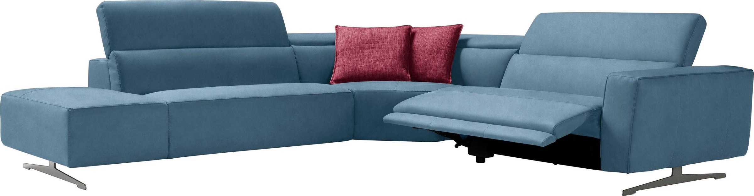 Thumbnail - Egoitaliano Ecksofa "Stefanie-e, Designsofa der Extraklasse, bequem mit hohem Sitzkomfort" mit Relaxfunktion und verstel...