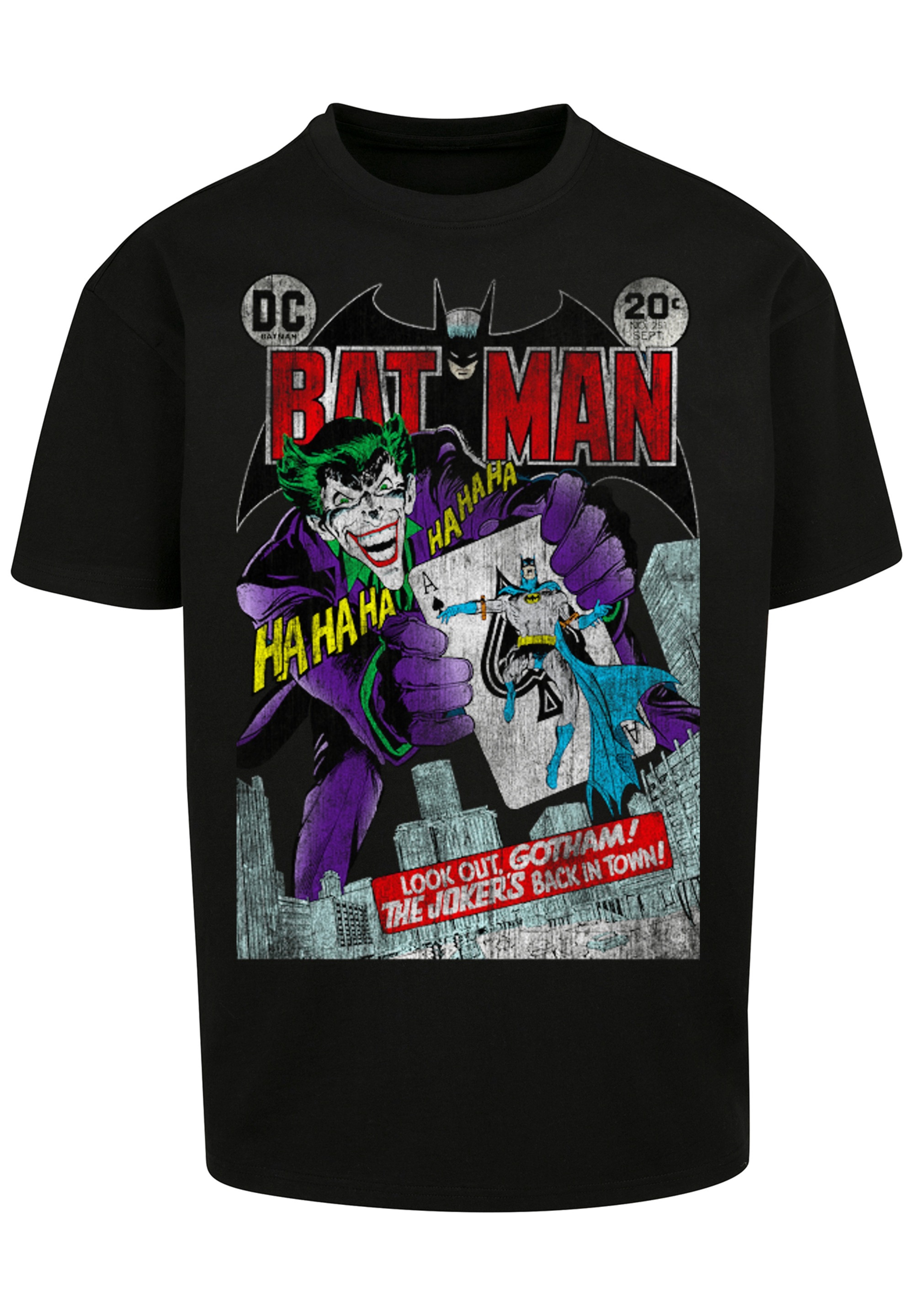F4NT4STIC T-Shirt »Batman Joker Playing Card Cover«, Print
