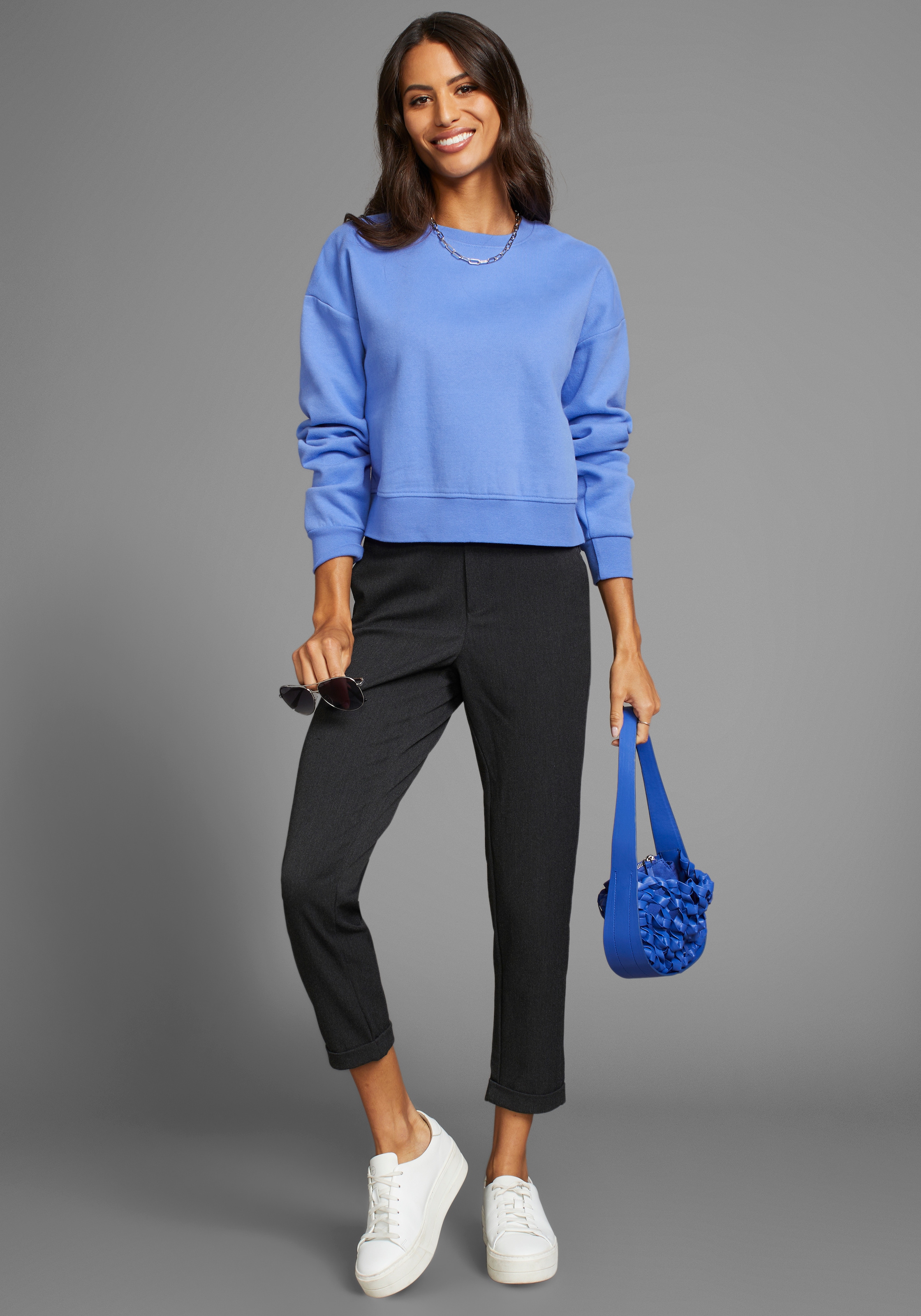 Laura Scott Sweatshirt, Cropped Form