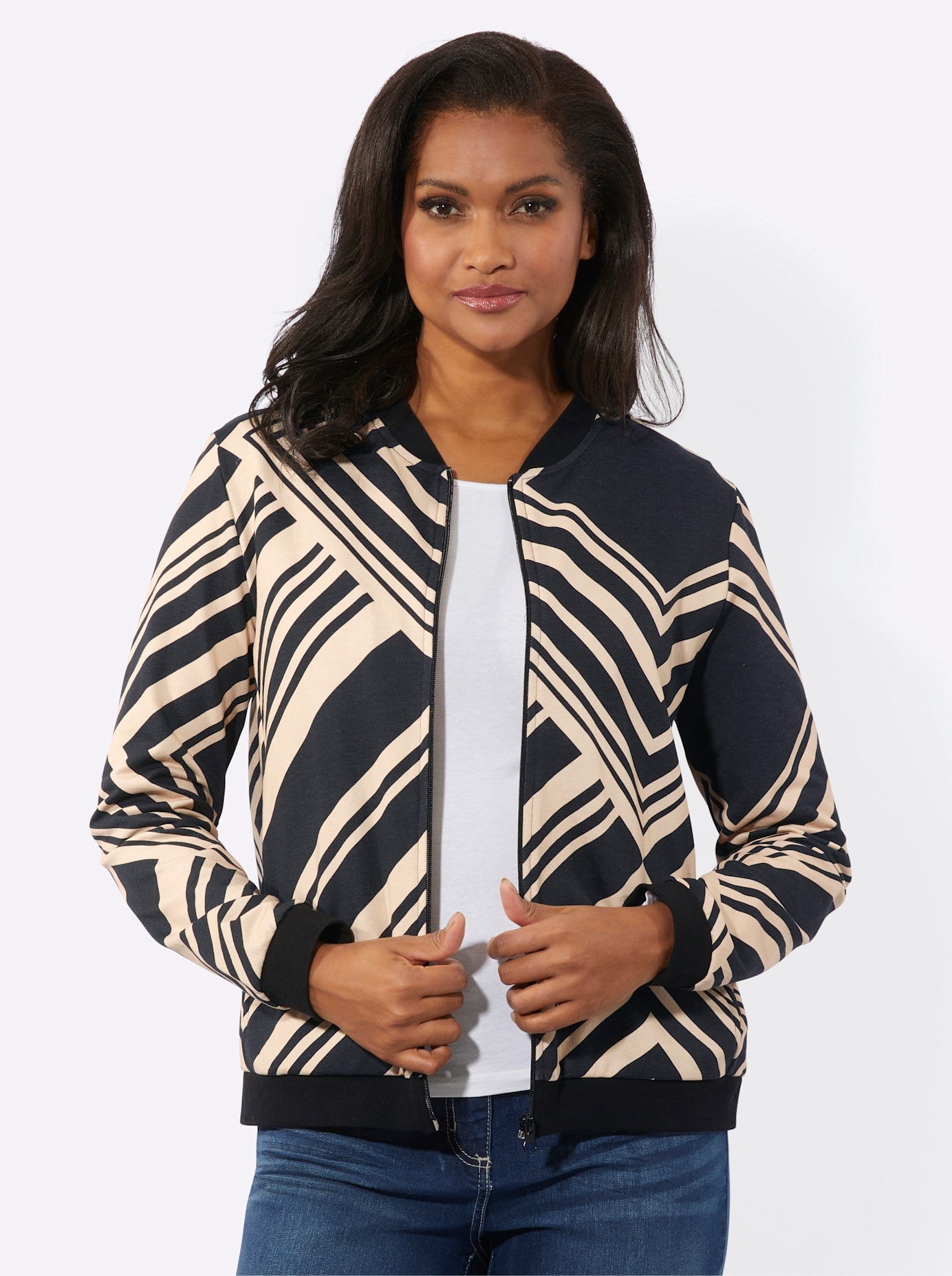 Inspirationen Shirtjacke "Sweatjacke", 1 Stk. günstig online kaufen