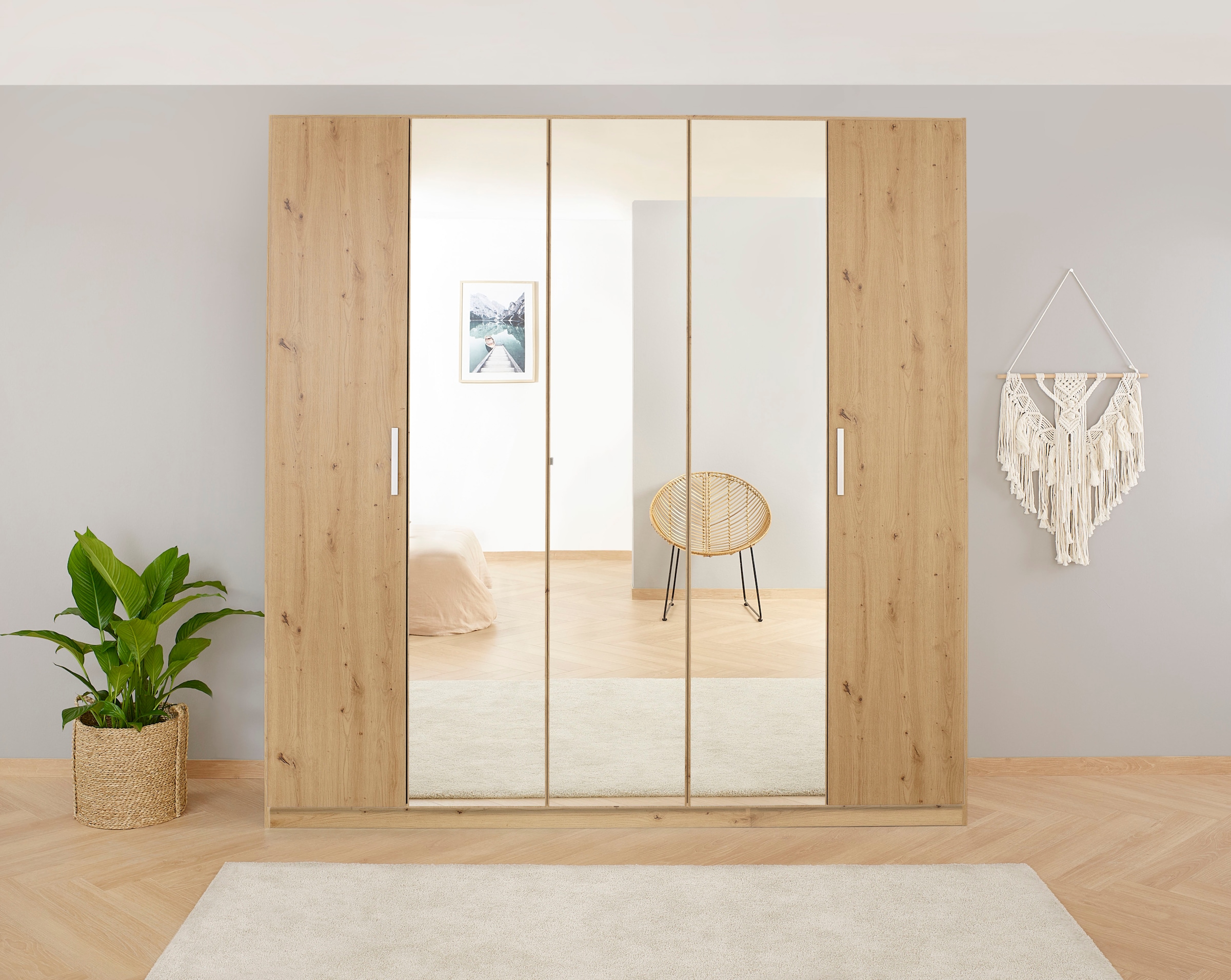 Thumbnail - rauch Drehtürenschrank "Kleiderschrank Schrank Garderobe Ankleide KOLUNA mit Dekor-Front" Breiten 181/226/271/315 cm Höh...