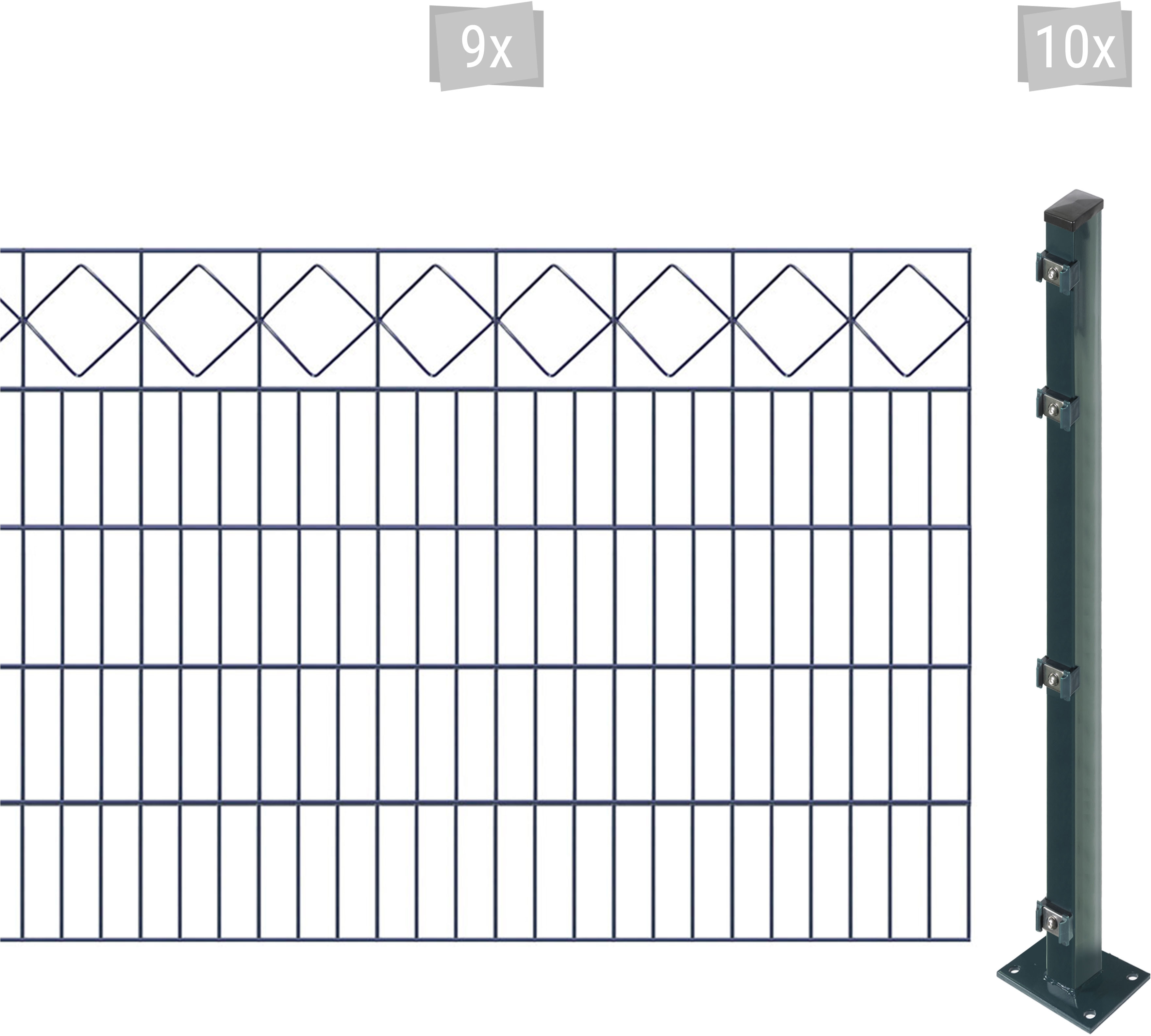 Arvotec "EASY 100 zum Aufschrauben "Karo" mit Zierleiste" Zaunhöhe 100 cm, Zaunlänge 2 - 60 m