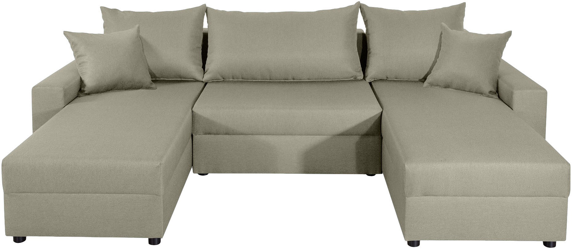 COLLECTION AB Wohnlandschaft »Pico U-Form«, Wohnlandschaft,2 X Ottomane,Polyätherschaum Polsterung