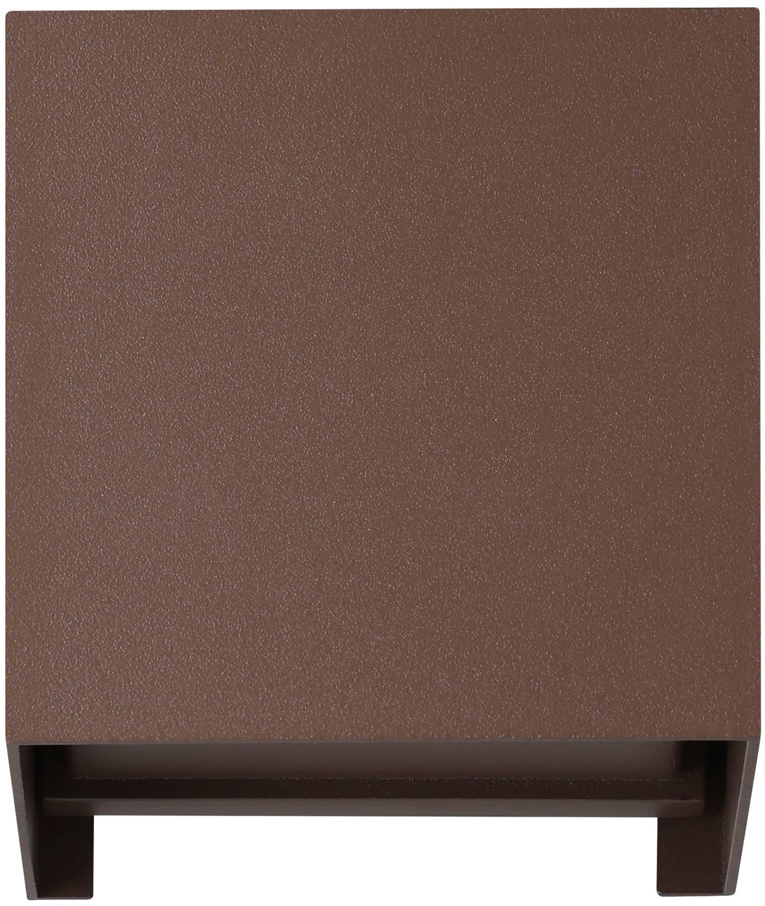 EGLO Wandleuchte »Calpino 3 Außenleuchte , Wandleuchte, Up und Down Light, Metall, IP54« LED-Modul 1 Stk. Warmweiß Wand-/Deckenleuchte - L10 x H10 x AL10 cm - rostbraun - 2X2,8W inkl.