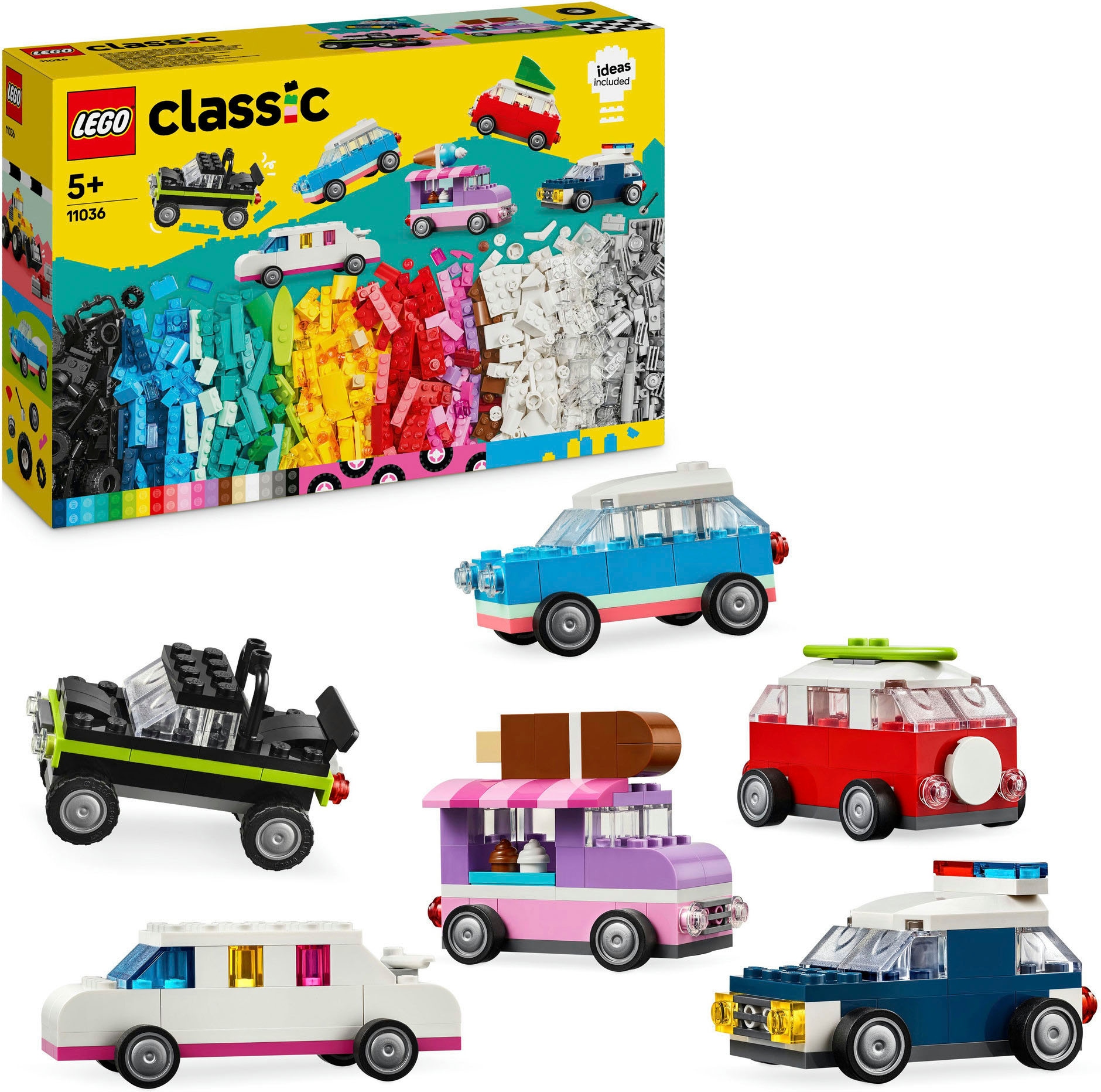 LEGO Kinder Konstruktionsspielsteine "Kreative Fahrzeuge (11036), LEGO Classic", bunt, Kunststoff, Spielbausteine, Made in Europe
