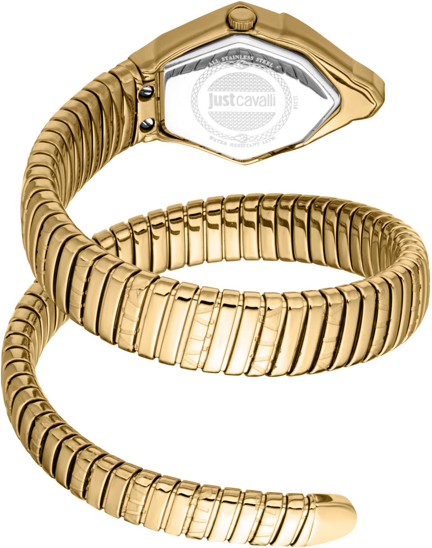 Just Cavalli Time Quarzuhr »Gemma«, Armbanduhr,Damenuhr,Edelstahlband,Perlmutt-Zifferblatt,Kristallsteine