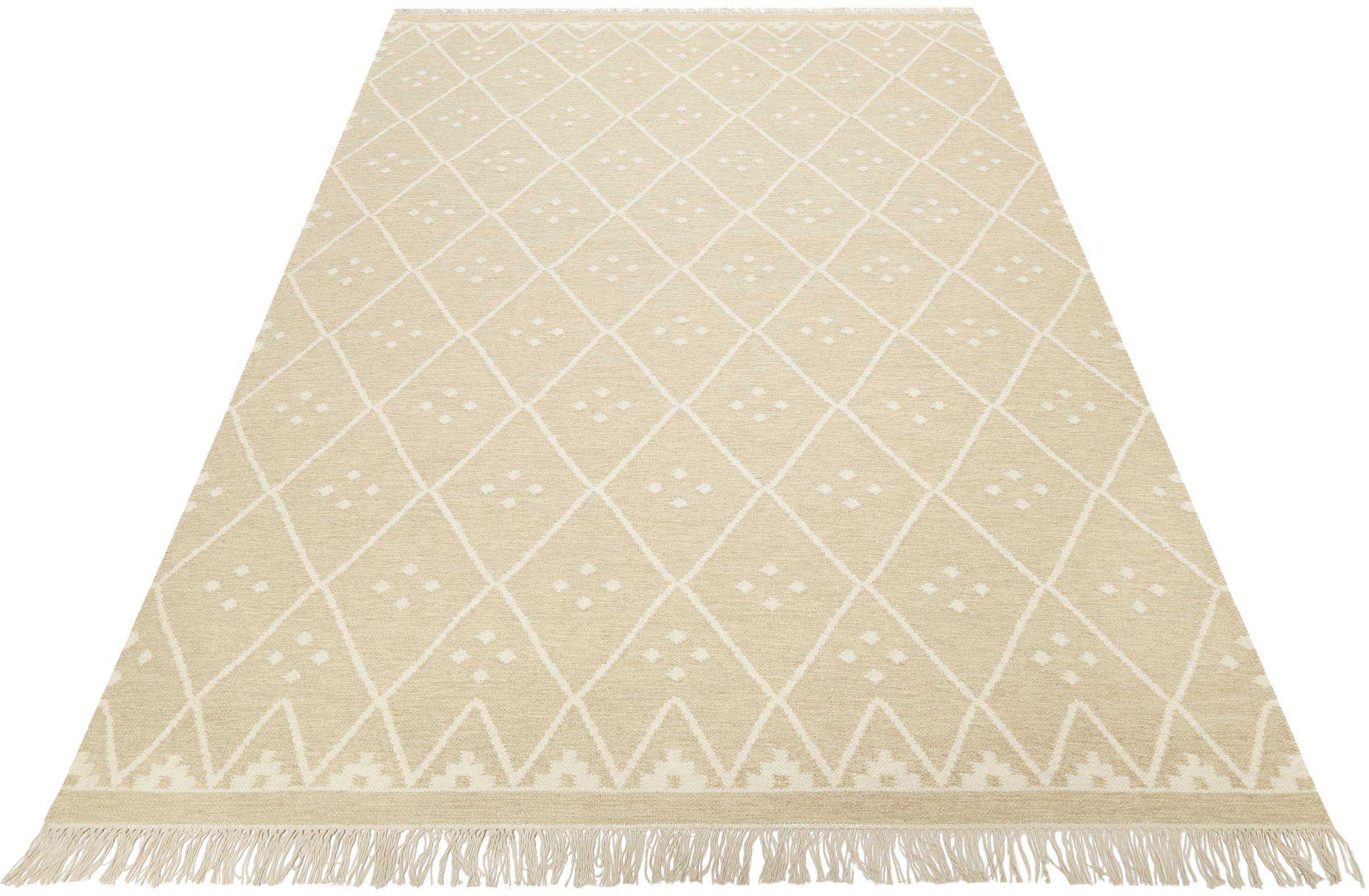 Teppich »Vermont GL-82101«, rechteckig, handgewebter Naturfaserteppich aus Wolle