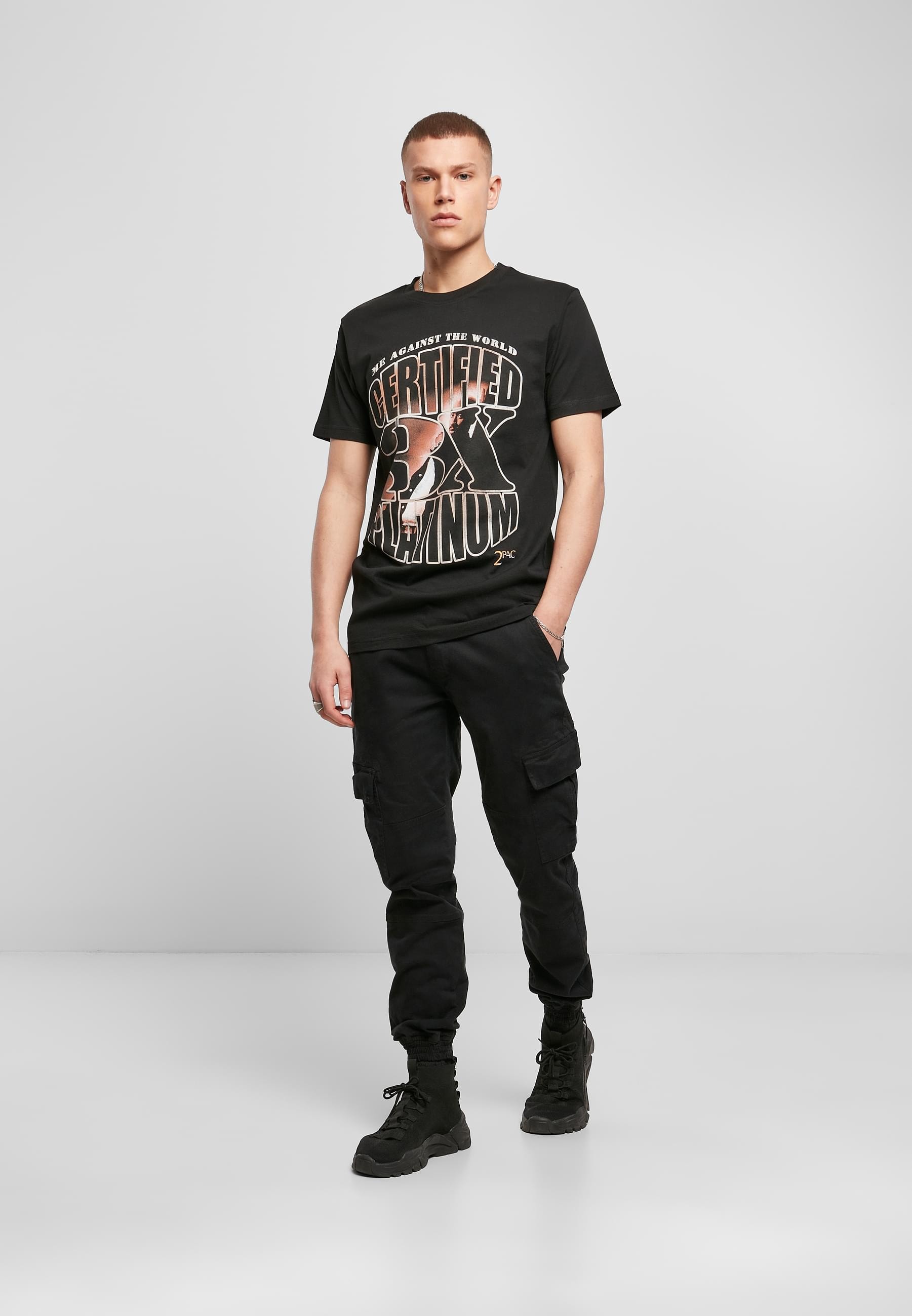 MisterTee Kurzarmshirt »MisterTee Herren Tupac Me Against the World Platinium Tee«, (1 tlg.)