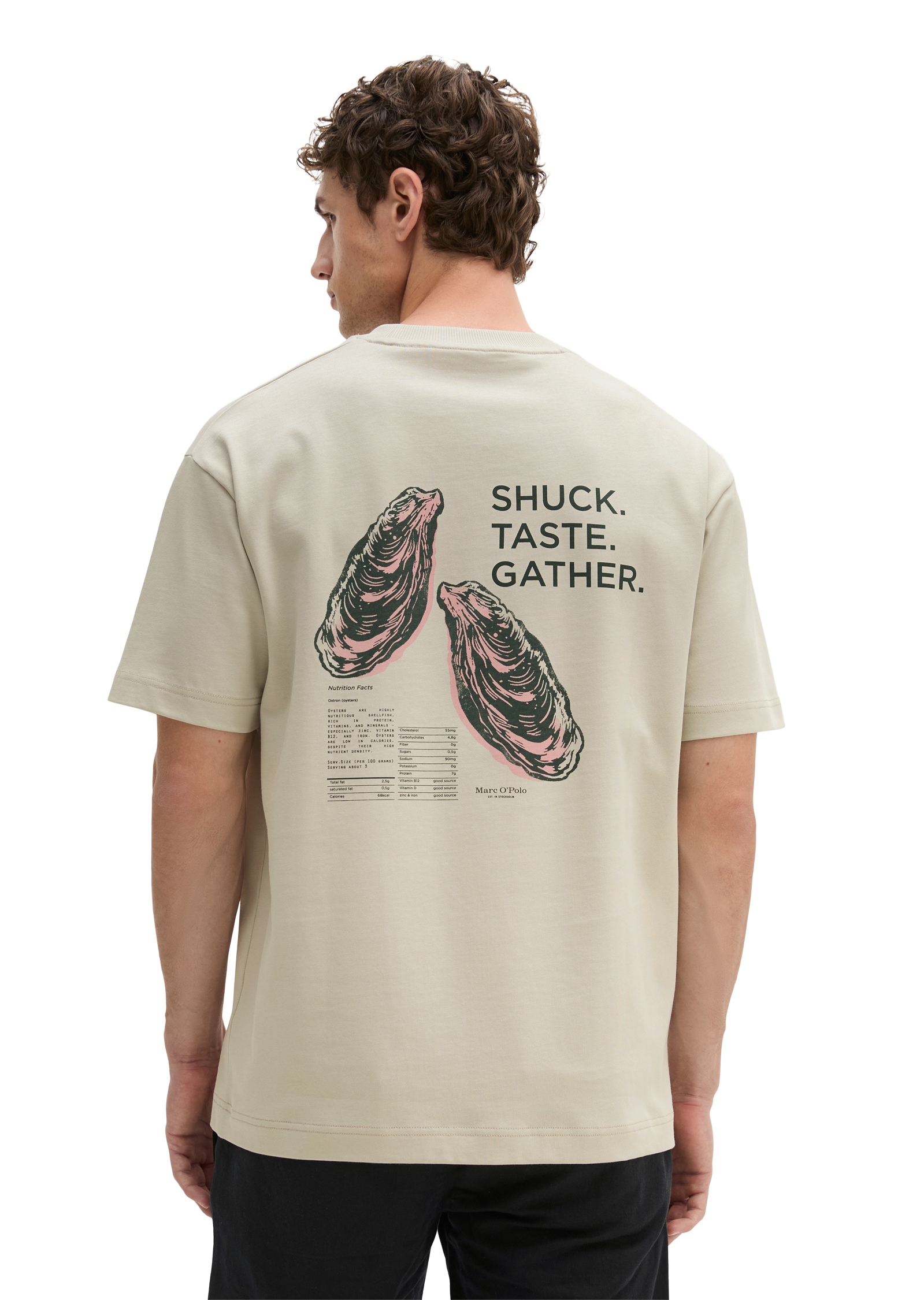 Marc O'Polo T-Shirt loose mit maritinem Rückenprint