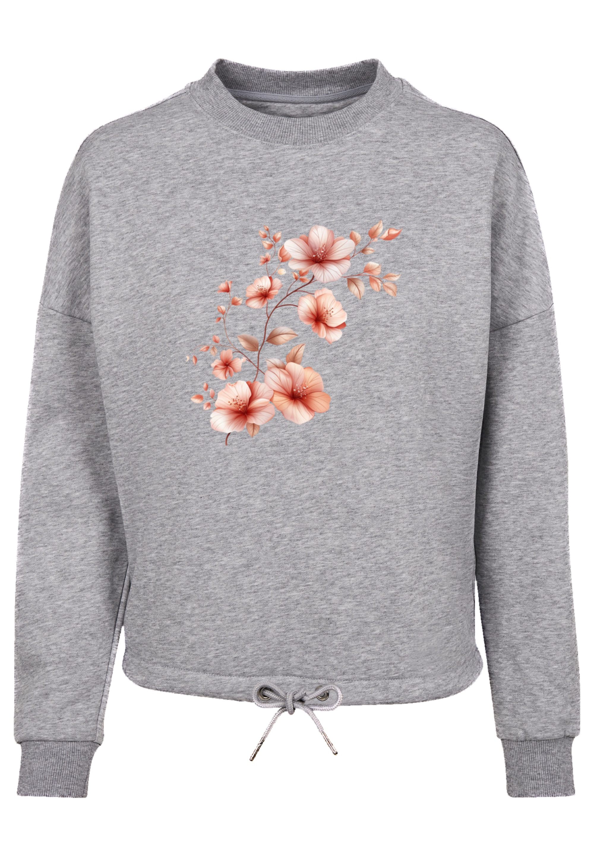 F4NT4STIC Sweatshirt »Rosa Blumenzweig 3D«, Premium Qualität