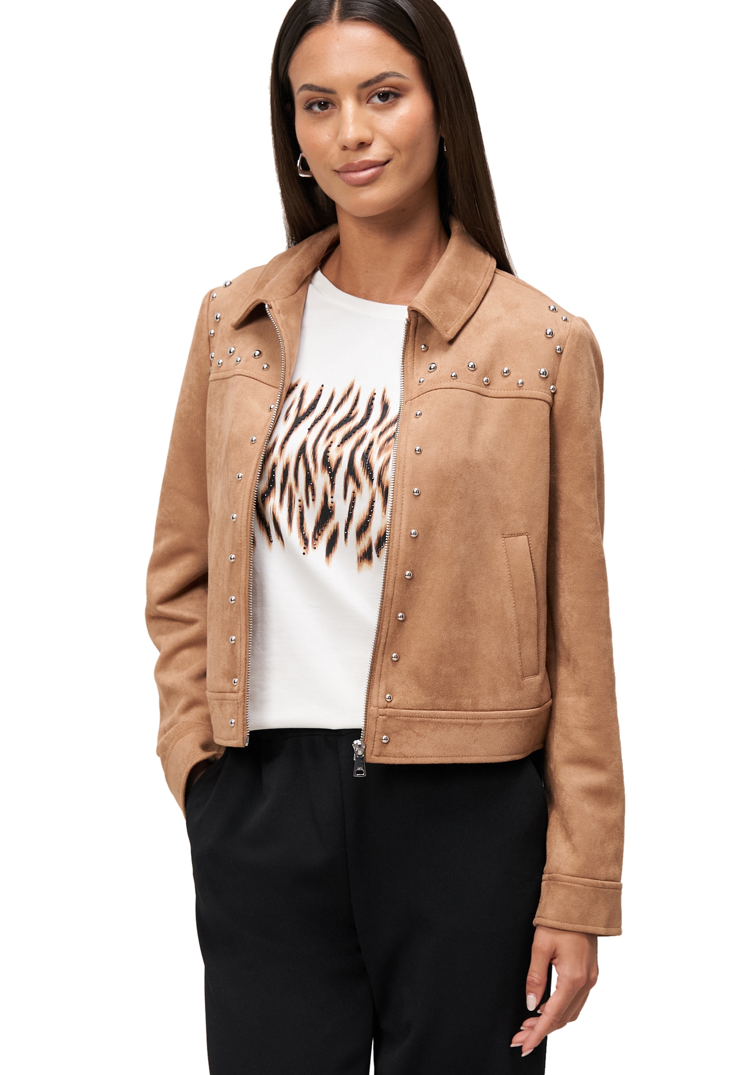 Zero Jackenblazer "zero Damen Jacke in Wildlederoptik", weiteres Detail günstig online kaufen