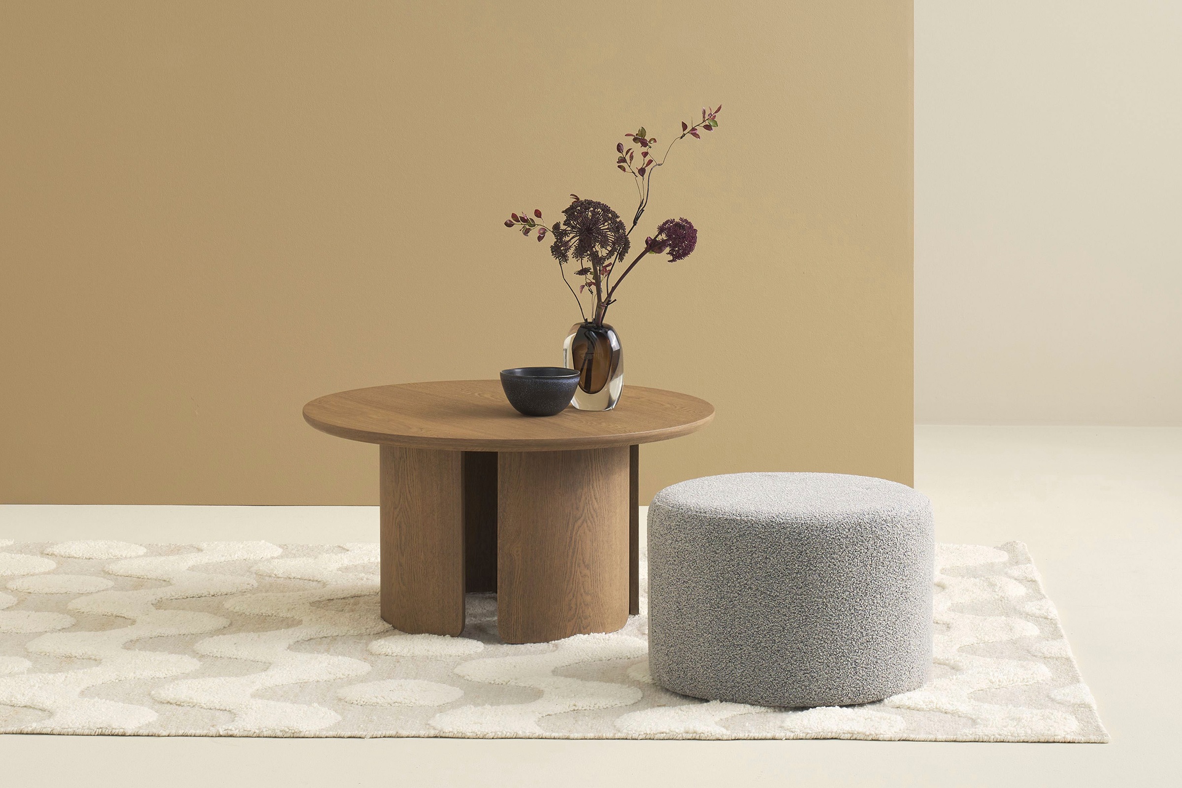 SCHÖNER WOHNEN-Kollektion Polsterhocker »ALVIK« 1 Stk. tlg. Bezug Bouclé, ideal als Ergänzung zu MOLDE und TROMS