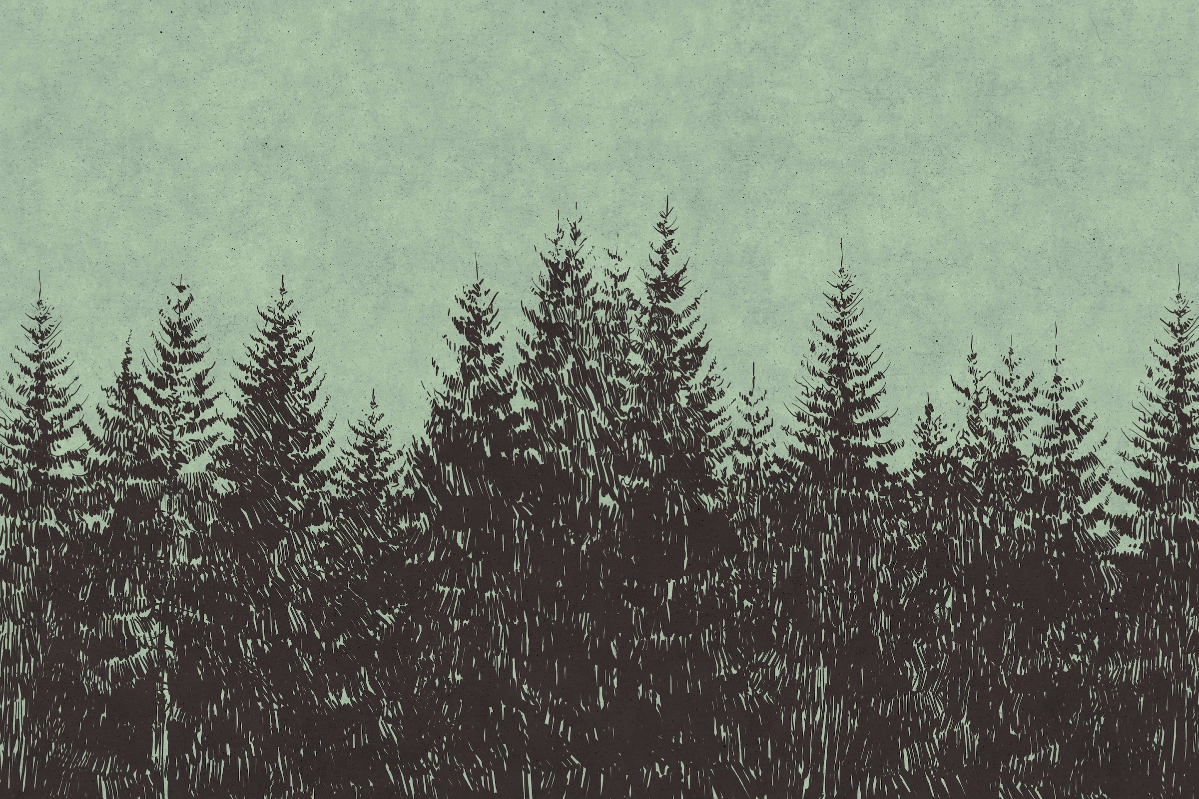 A.S. Création Leinwandbild »black forest«, Wald, (1 St.), Wald Bild Keilrahmen