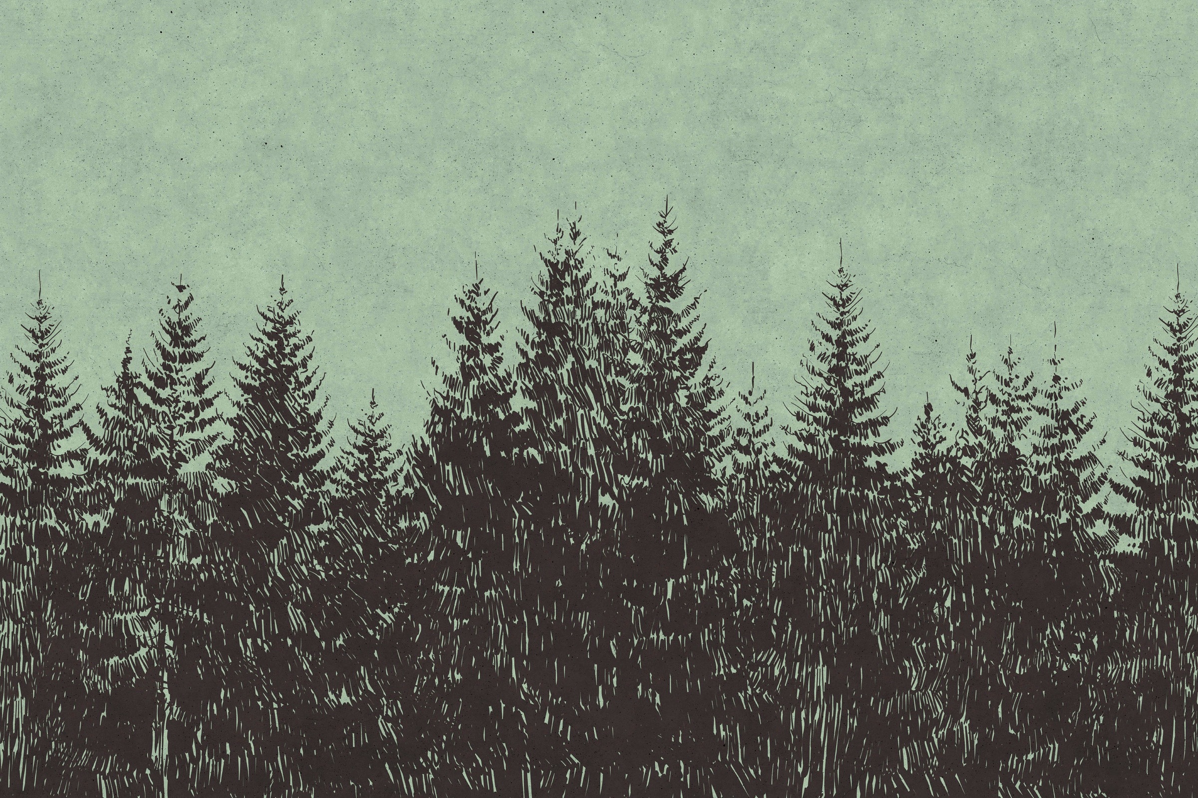 A.S. Création Leinwandbild »black forest«, Kunst-Wald-Kinder, (1 St.), Wald Bild Keilrahmen Leinwand-Bild Wohnzimmer modern Wandbild Kinder