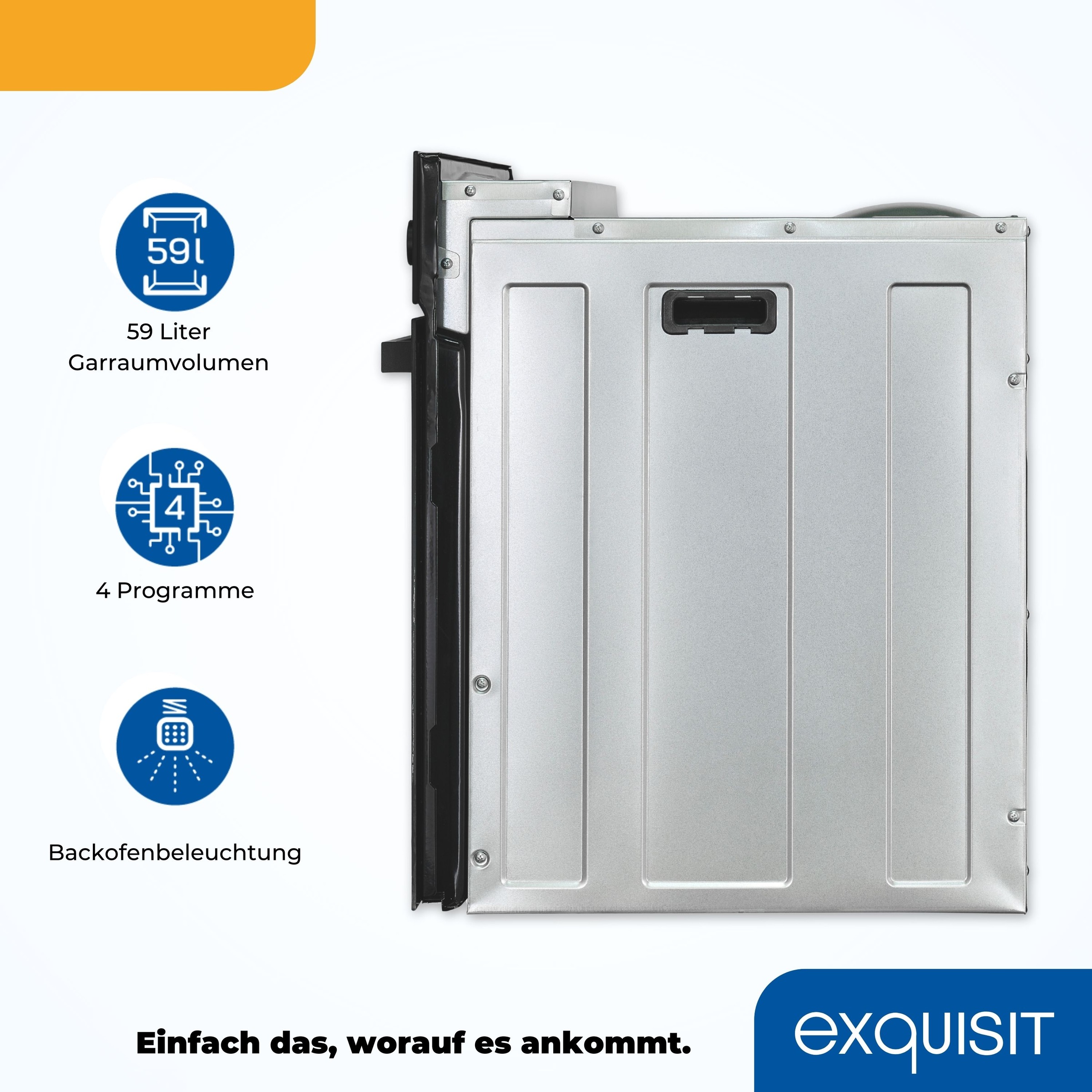 exquisit Einbaubackofen  »EBE255-020 schwarz«