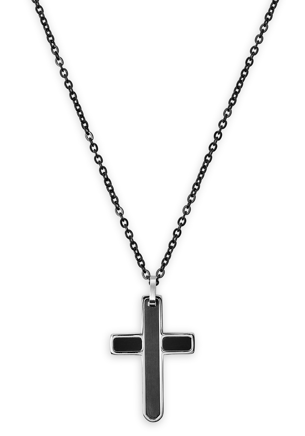 BAUR »Halskette, XENOX Kreuz, EDEN Anhänger ▷ schwarz ELEMENTS Kette bestellen mit | X3968«, Edelstahl